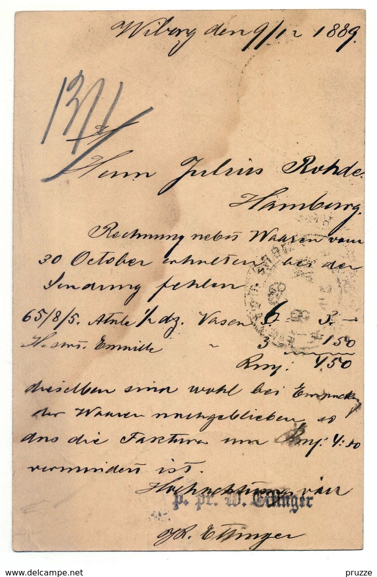 Finnland, Wiborg Wyborg 1889 über Sankt Petersburg Nach Hamburg - Ganzsachen