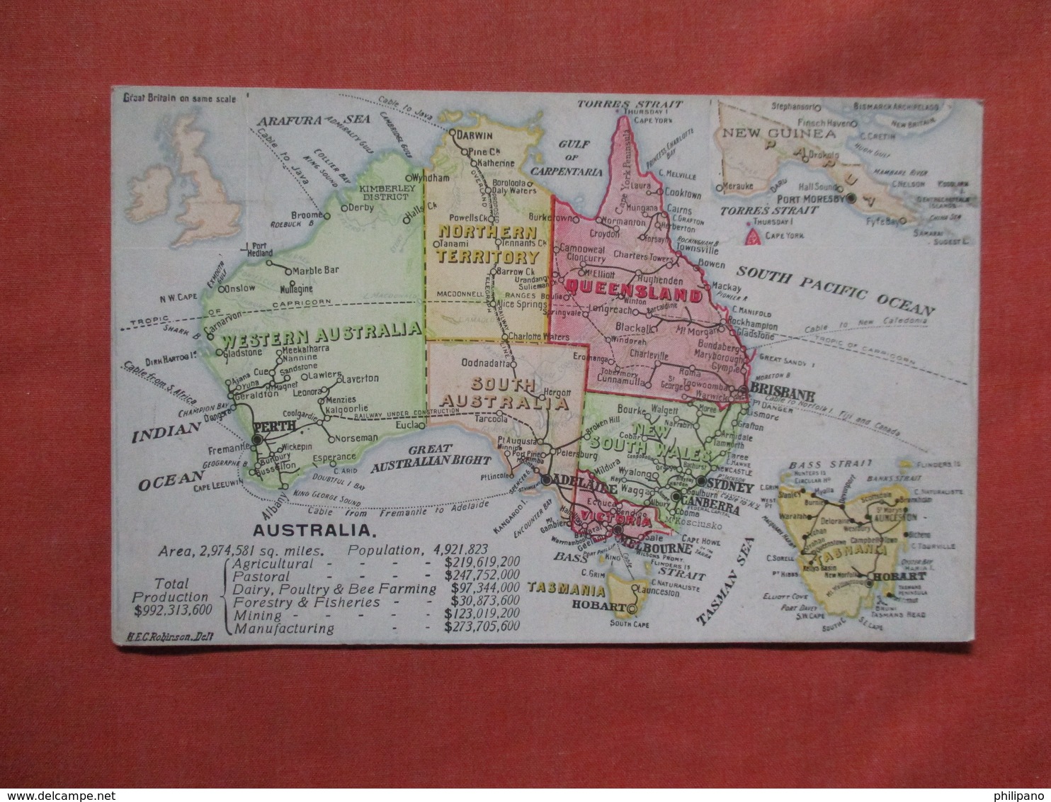 Map  Australia      Ref 3758 - Other & Unclassified