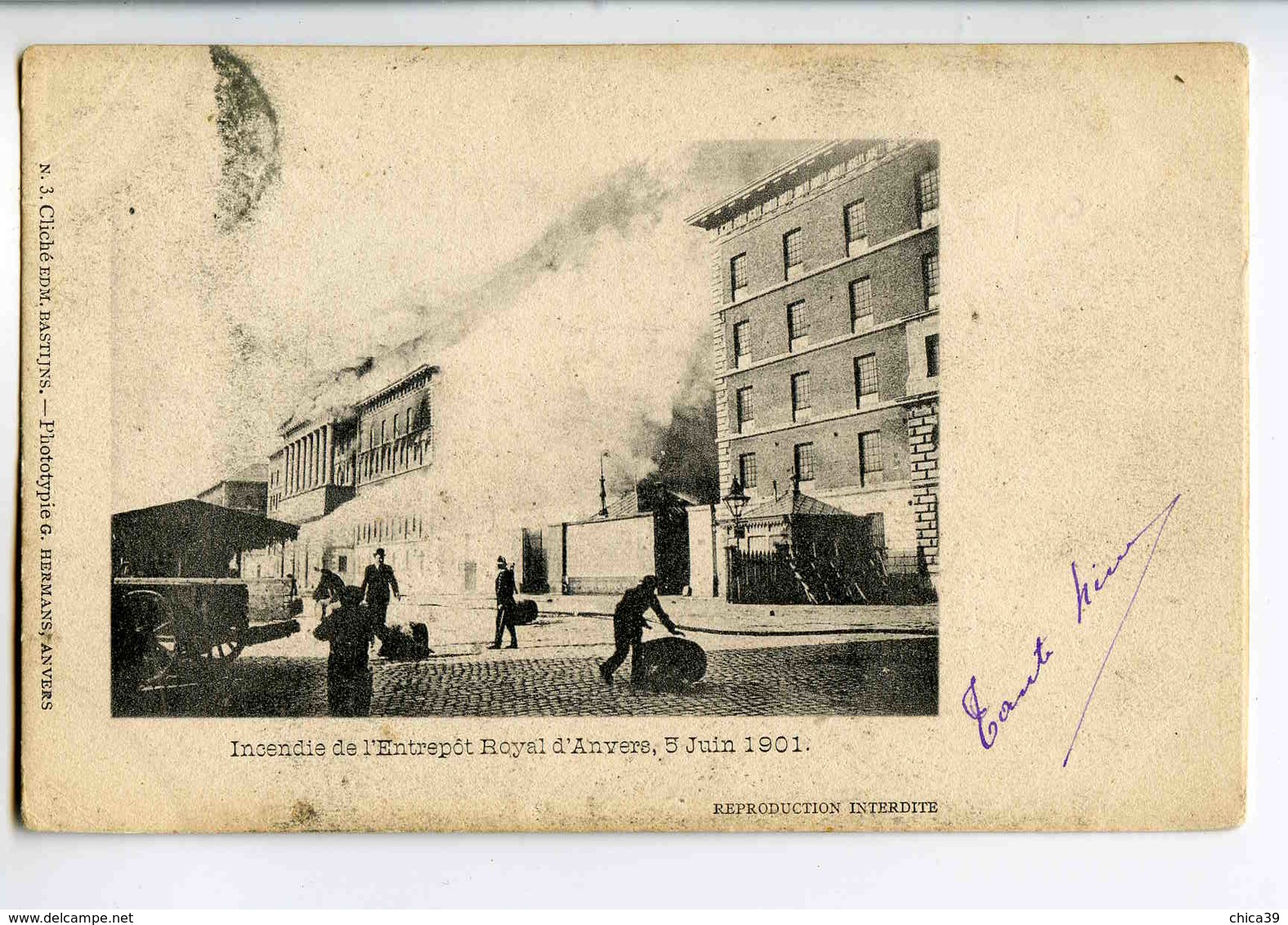 C 448  -  Incendie De L'Entrepôt Royal D'Anvers , 5 Juin 1901 - Antwerpen