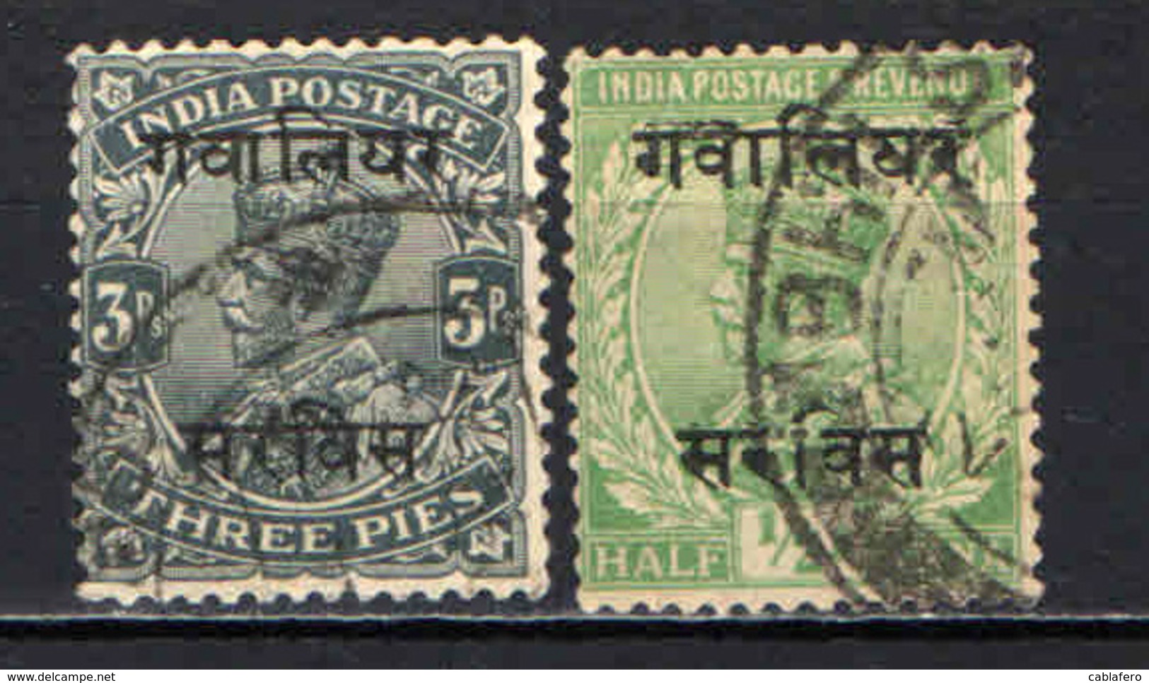 INDORE - 1927 - EFFIGIE DEL RE EDOARDO VII - USATI - Idar