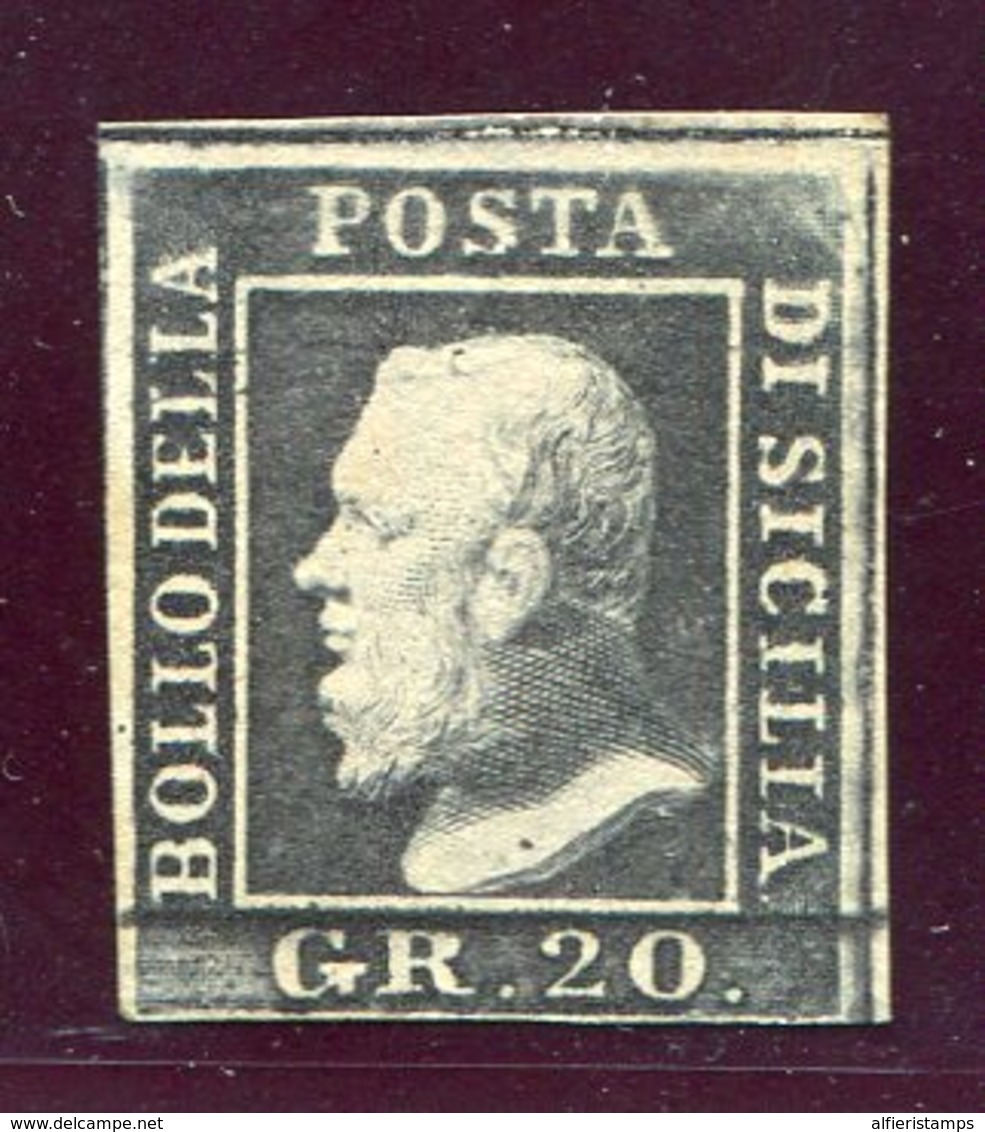 1859- SICILIA- 20 GR.VIOLETTO ARDESIA SCURO - M.N.H./ M.L.H.- LUXE !! - Sicilia