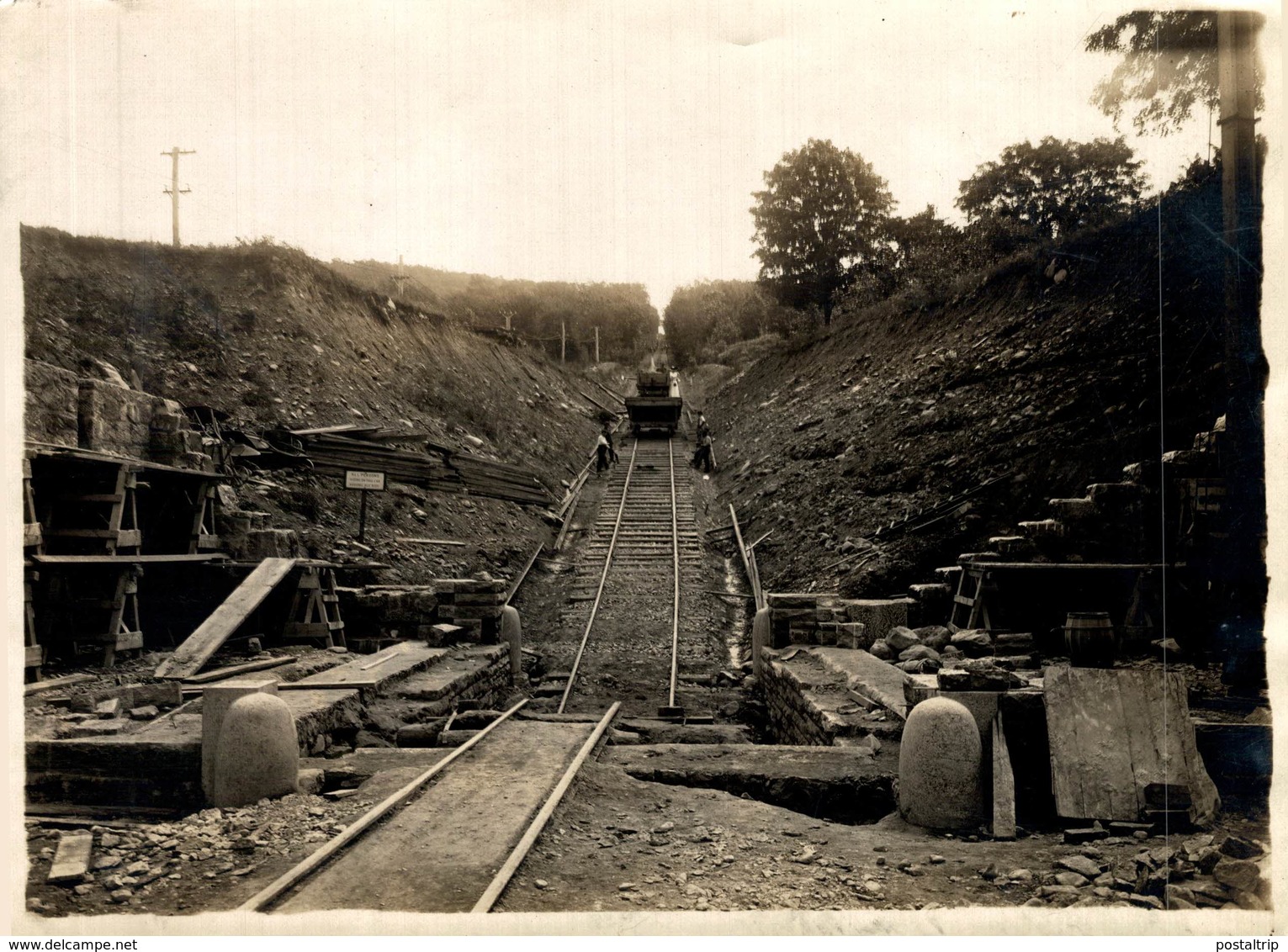 MINERS  MINING MINES MINA  21*16CM Fonds Victor FORBIN 1864-1947 - Profesiones