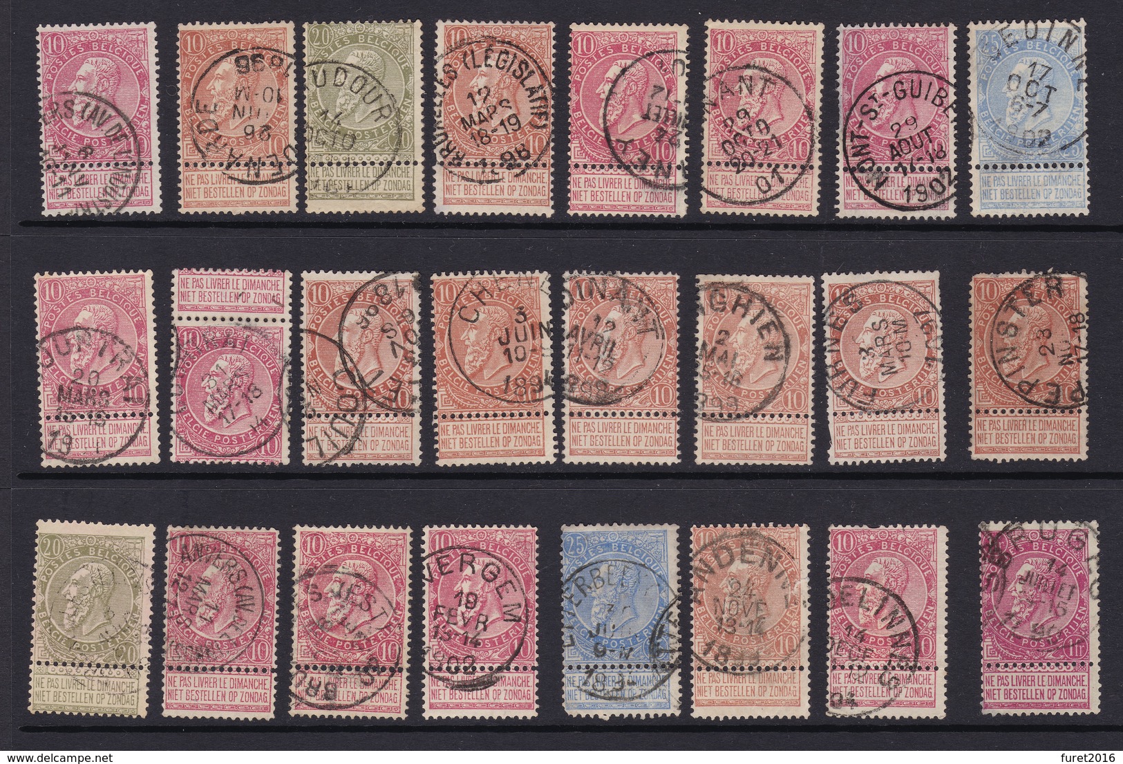 FINE BARBE : LOT TIMBRES OBLITERES  Qualité Mixte - 1893-1900 Schmaler Bart