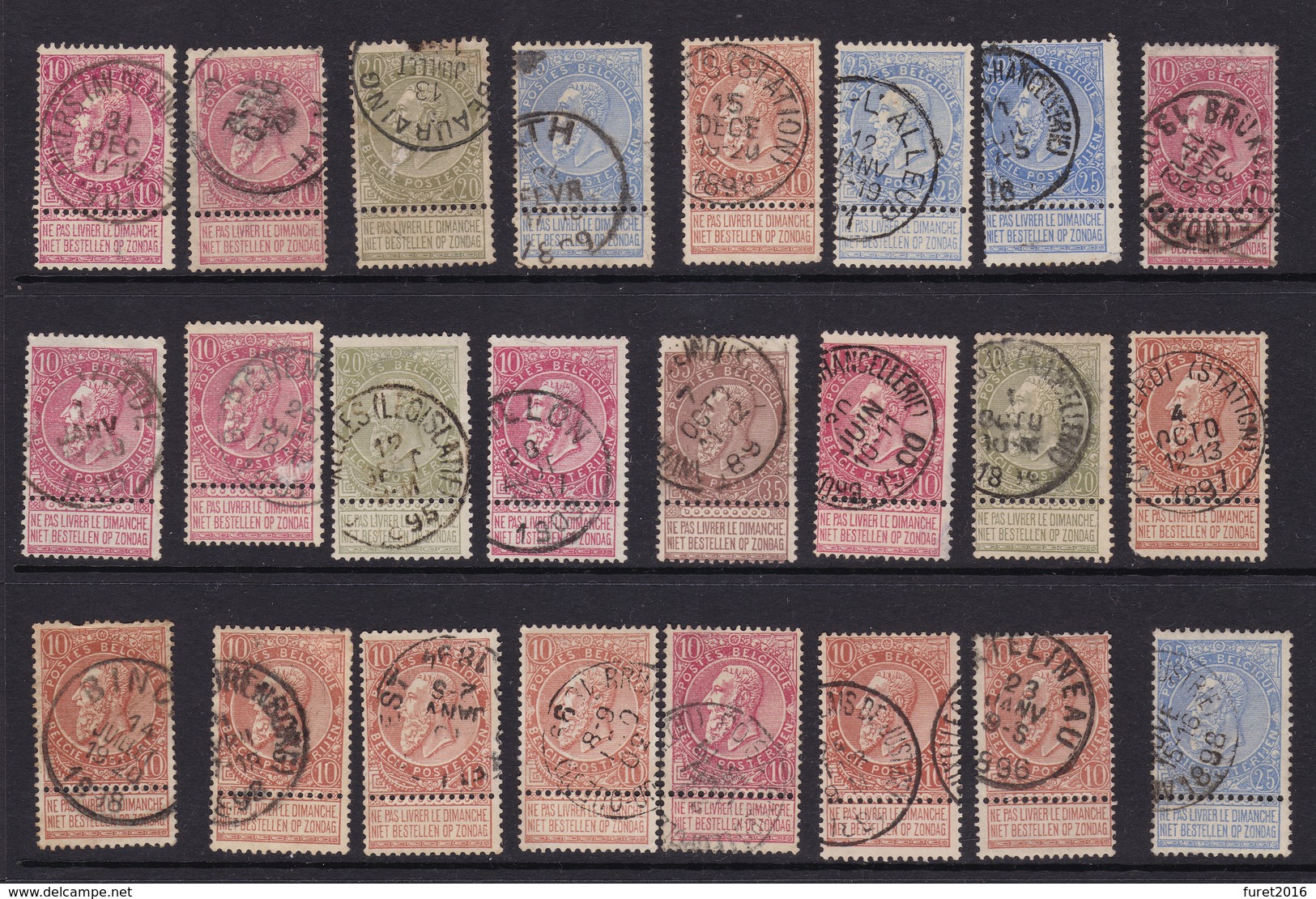 FINE BARBE : LOT TIMBRES OBLITERES  Qualité Mixte - 1893-1900 Schmaler Bart