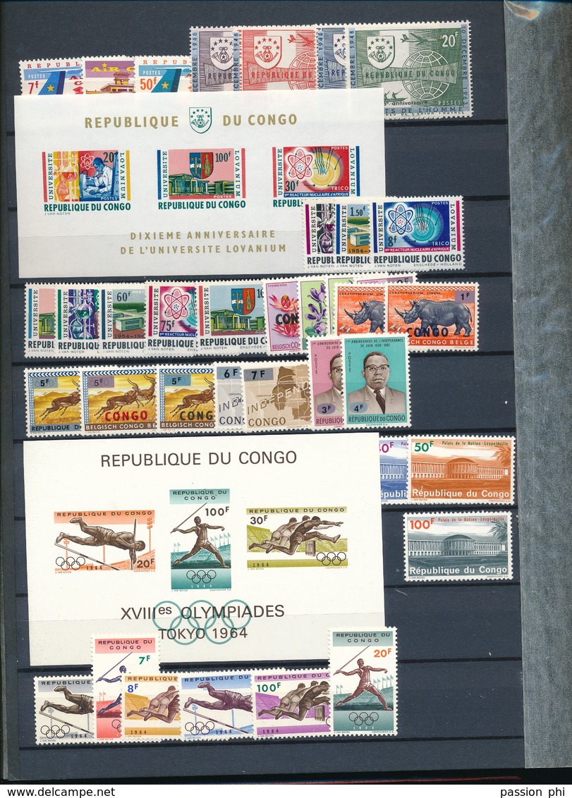 BELGIAN CONGO AND EX COLONIES IN A BINDER SELECTION ALL QUALITIES