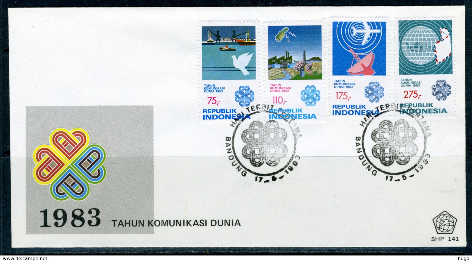 INDONESIE: ZB 1148/1151 FDC 1983 Internationaal Wereld Kommunicatiejaar - Indonesia