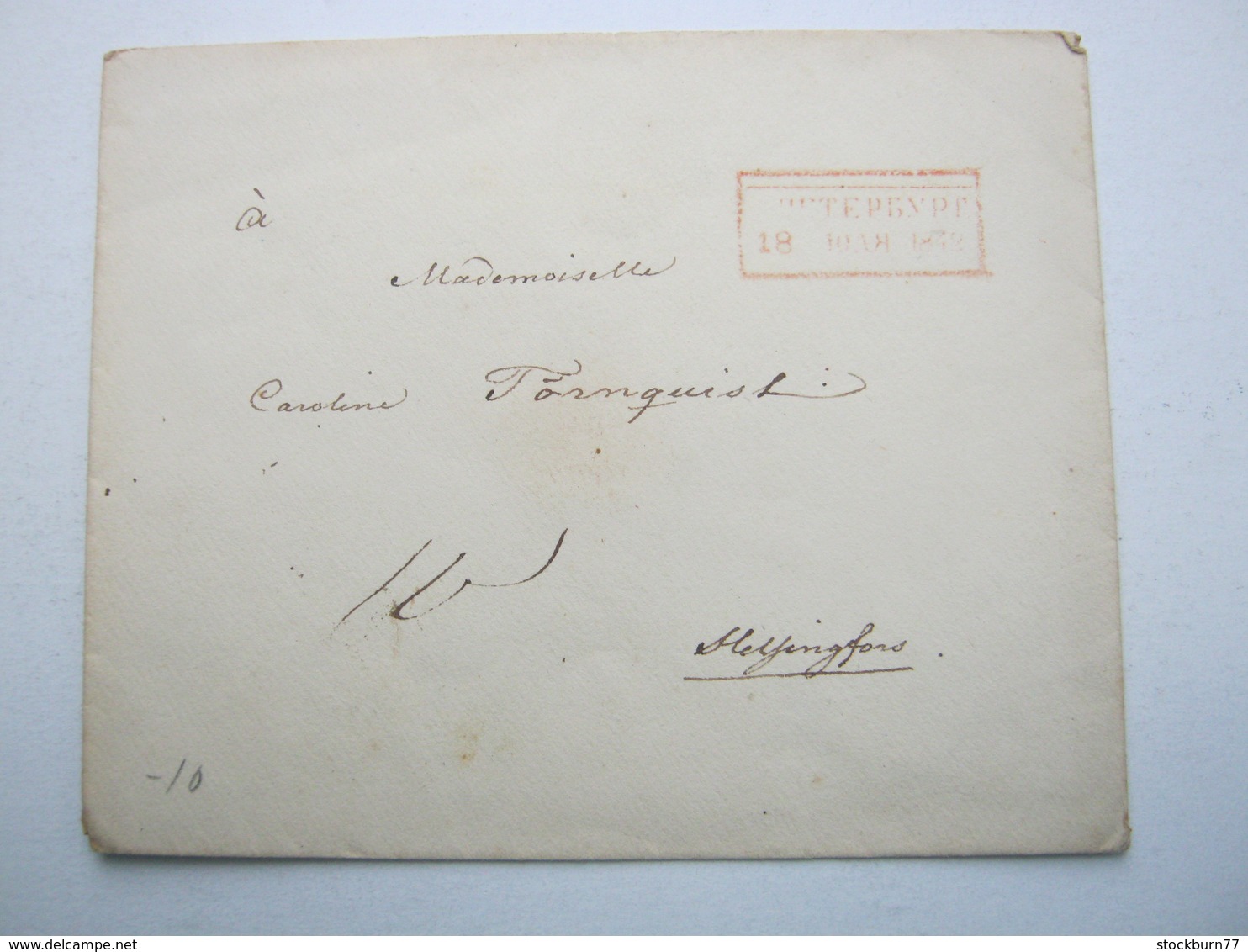 1842 , Brief Aus St. Petersburg ( Roter Stempel) Nach Helsingfors - ...-1857 Vorphilatelie