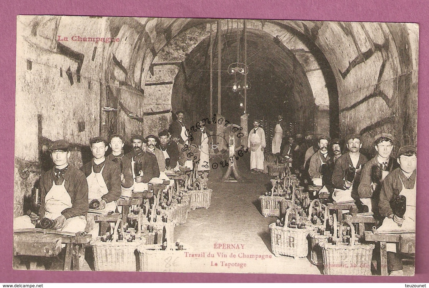 Cpa Epernay Travail Du Vin De Champagne - Le Tapotage - éditeur Bracquemart - Epernay