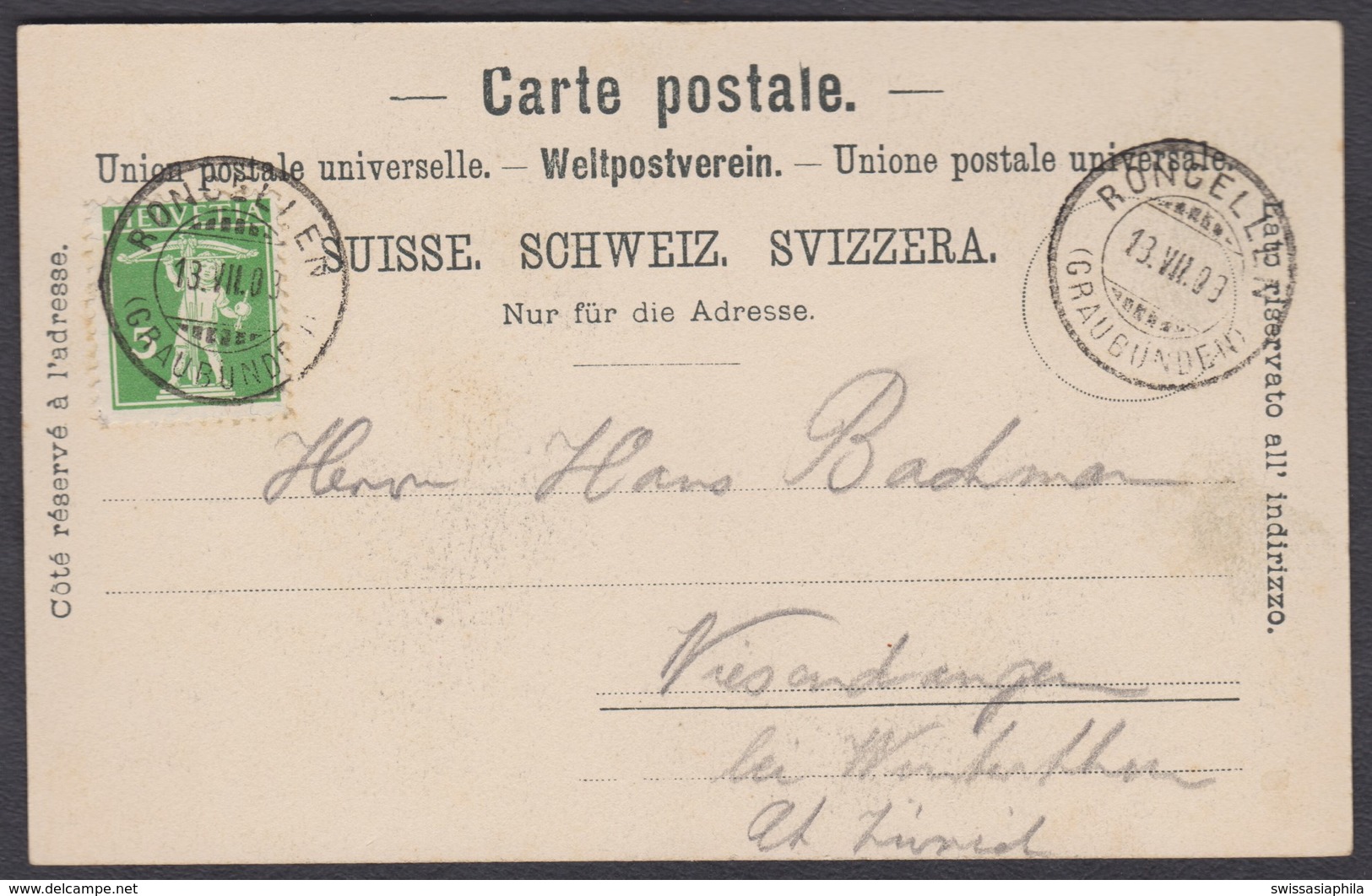 GR    RONGELLEN  / TOLLER UND GUTER STEMPEL - Lettres & Documents