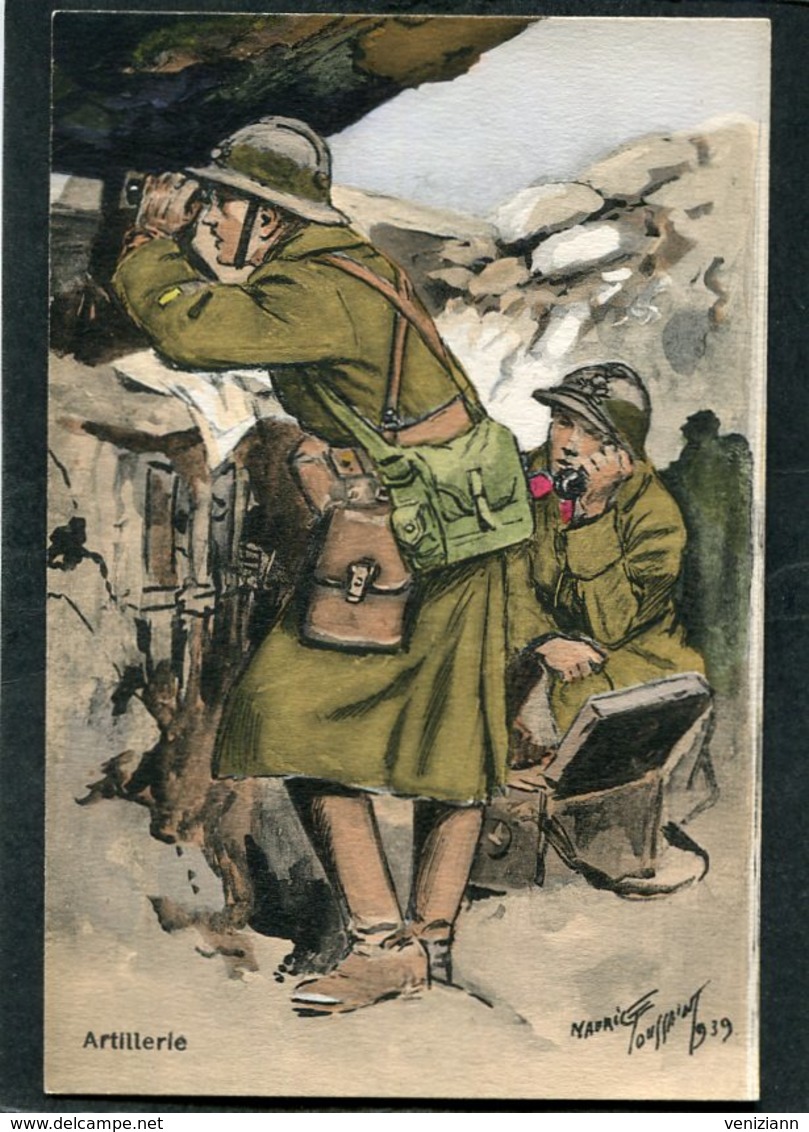 CPA - Illustration Maurice Toussaint - Artillerie Dans Les Tranchées - Guerre 1914-18