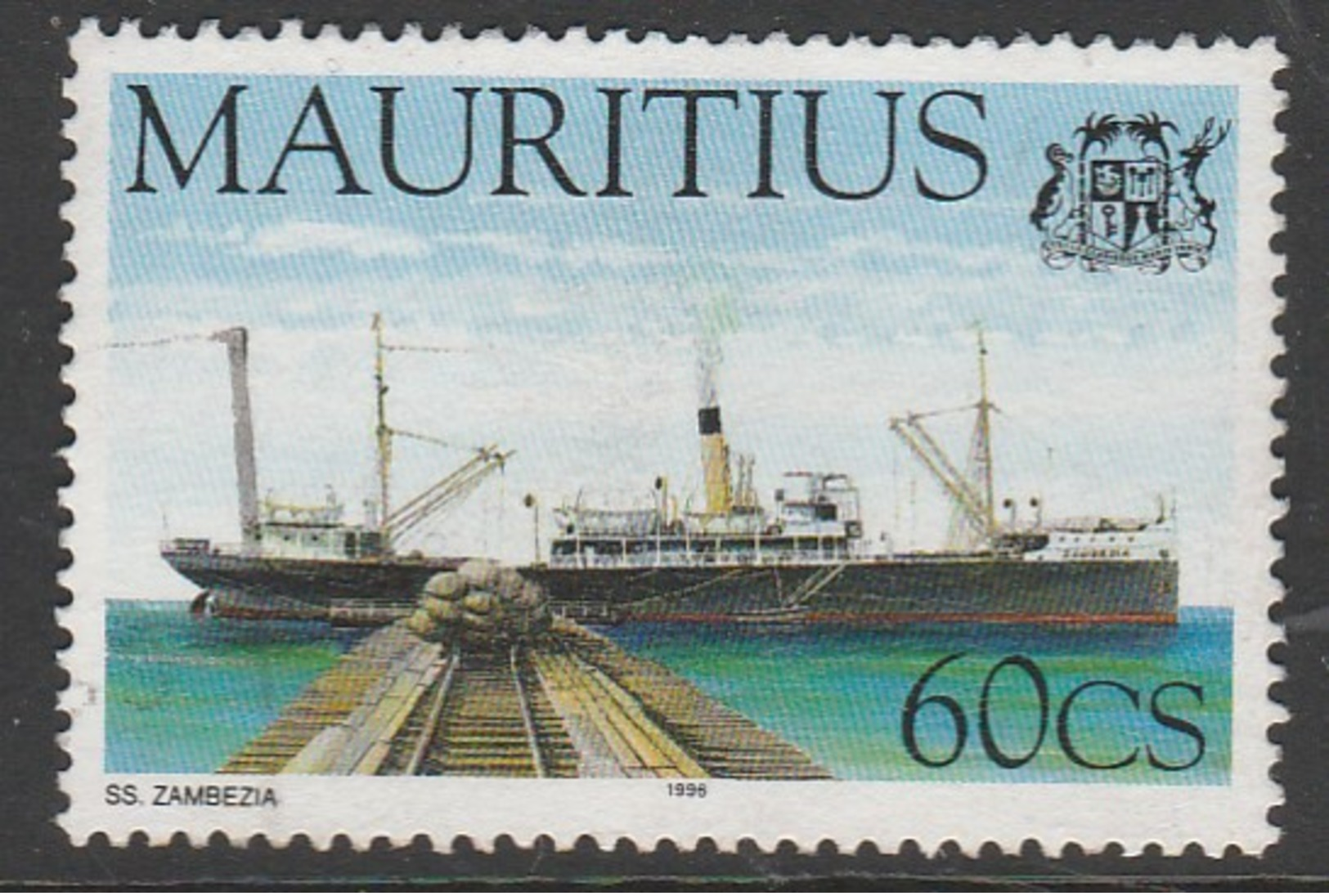 Mauritius 1996 Ships 60 C Multicoloured SW 841 O Used - Mauritius (1968-...)