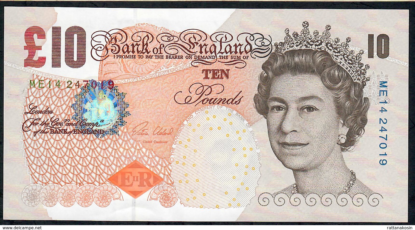 GREAT BRITAIN   P389e 10 POUNDS  2014  #ME14   CLELAND UNC. - 10 Pounds