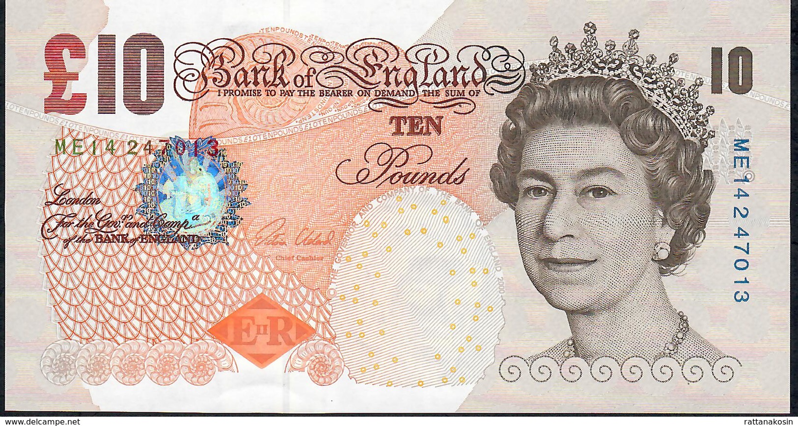 GREAT BRITAIN   P389e 10 POUNDS  2014  #ME14   CLELAND UNC. - 10 Ponden