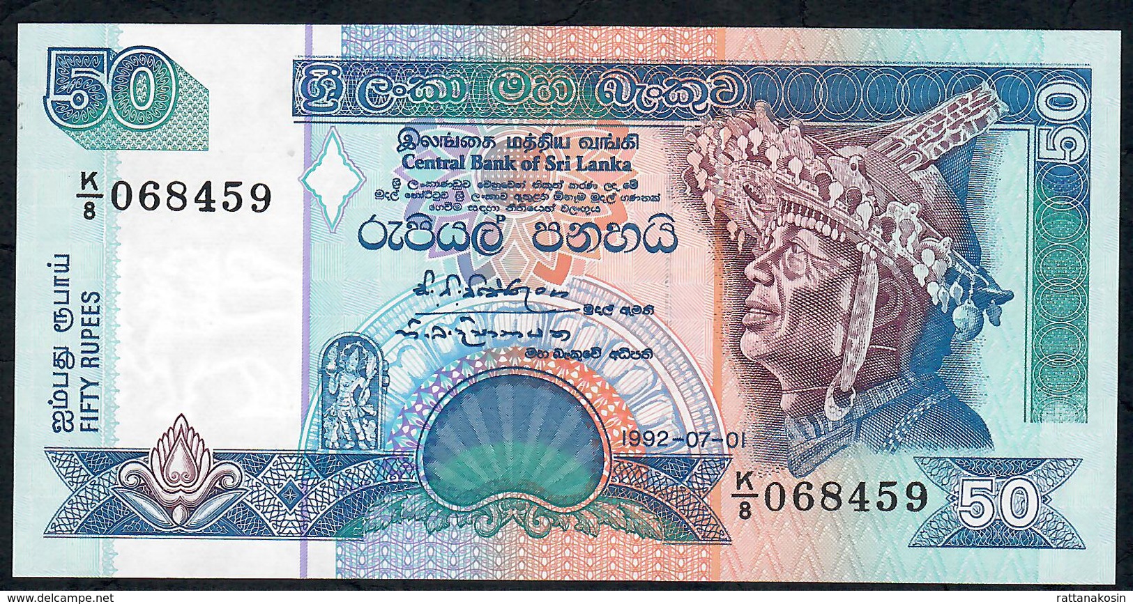 SRI LANKA   P104b 50 RUPEES 1992  #K/8    UNC. - Sri Lanka