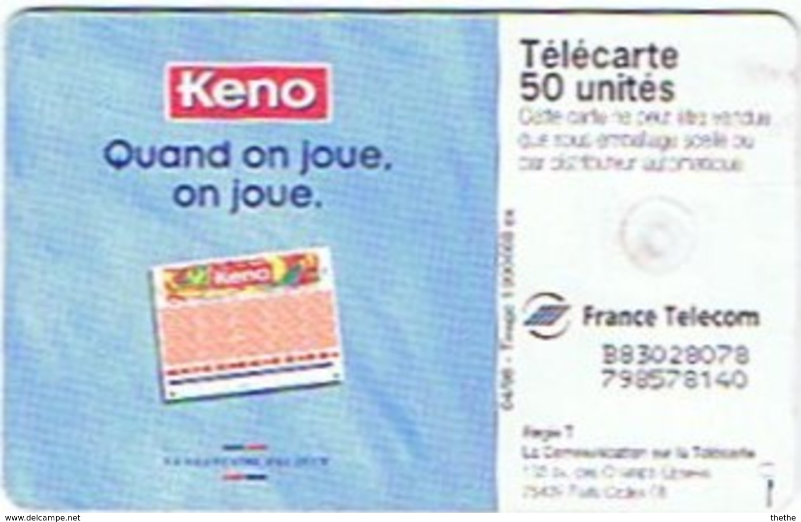 KENO - Quand On Joue, On Joue - Games