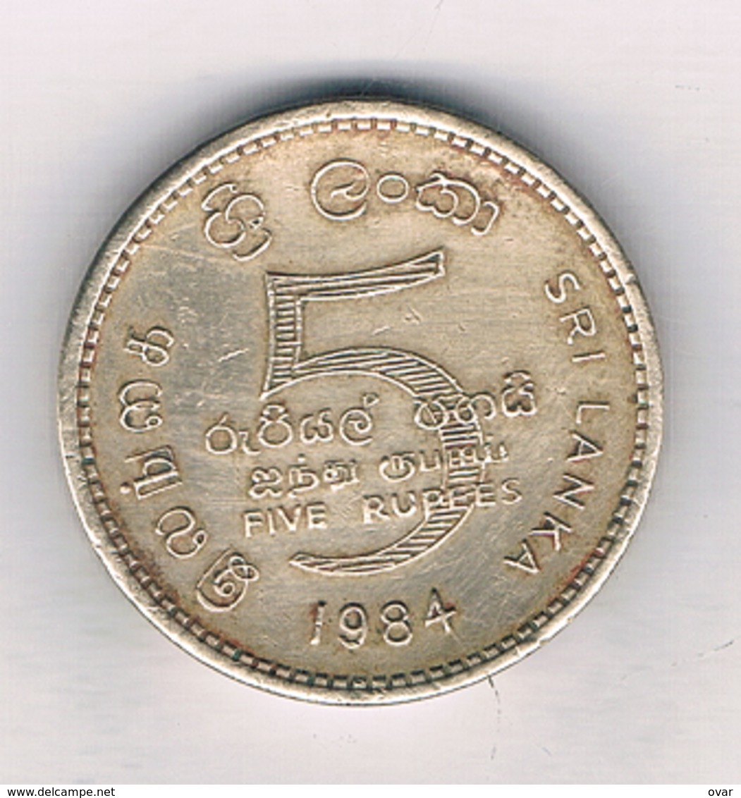 5 RUPEES 1984 SRI LANKA /9151/ - Sri Lanka