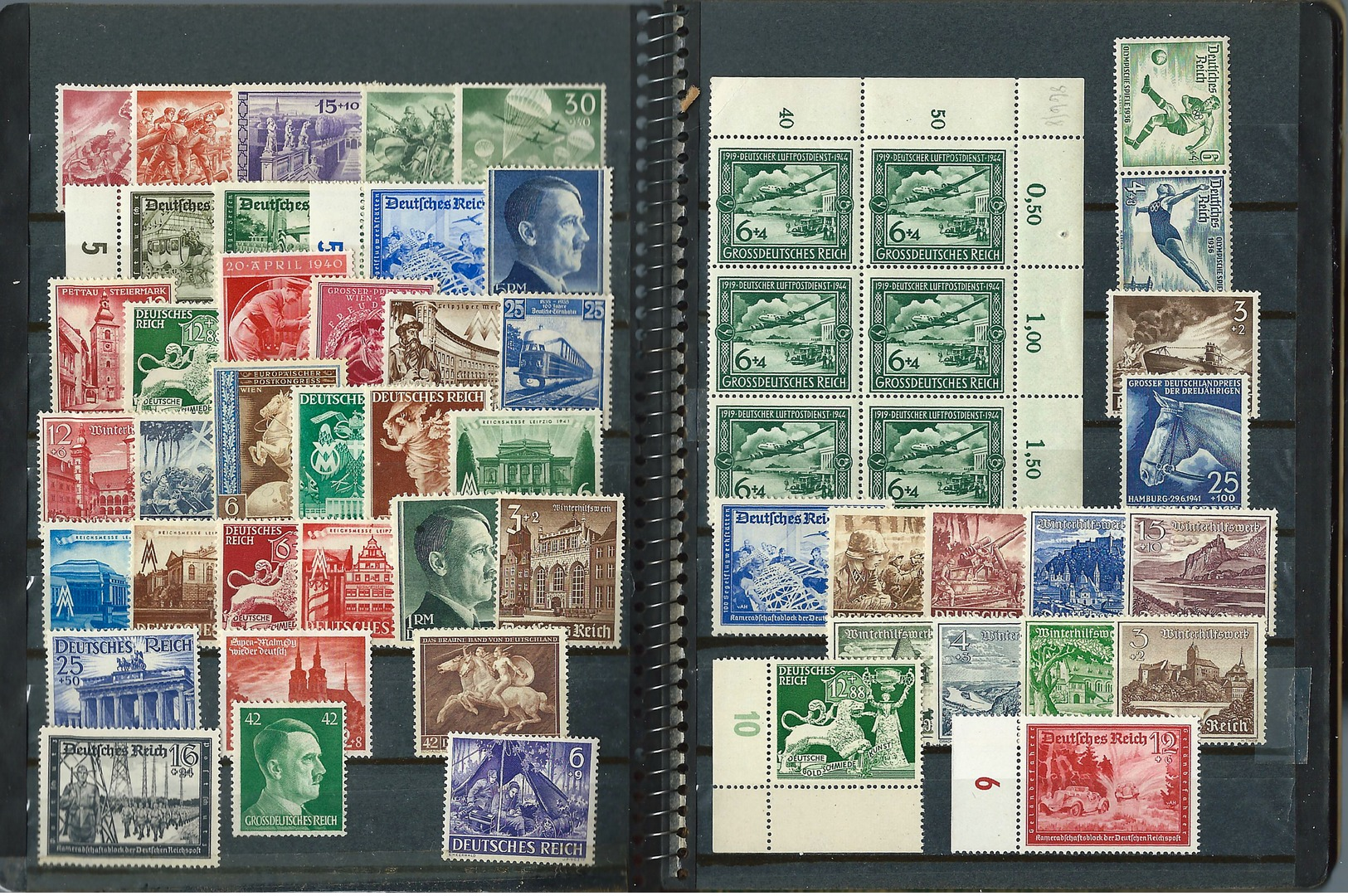 Germany , German Empire ,  Bigger Lot Of Unused Stamps With Hinges In 1 Stock-booklet (as Per Scans) LH - Nuevos