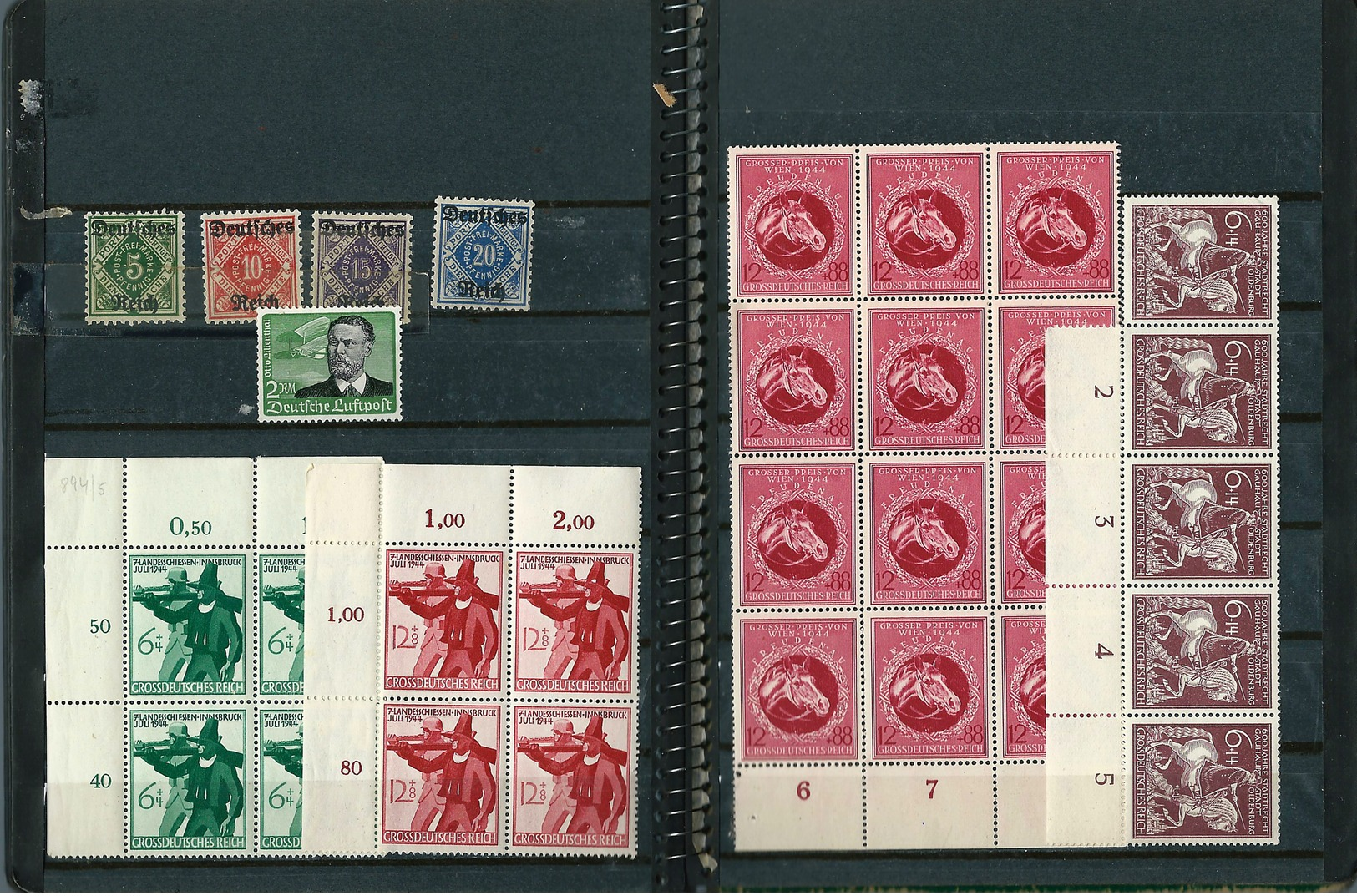 Germany , German Empire ,  Bigger Lot Of Unused Stamps With Hinges In 1 Stock-booklet (as Per Scans) LH - Nuevos