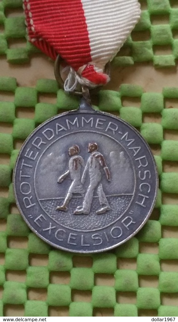 Medaille :Netherlands  -  "Rotterdammer Marsch Excelsior" Delft 20-35 Km   / Vintage Medal - Walking Association - Altri & Non Classificati