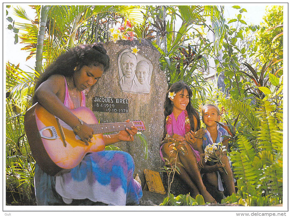 Polynésie Française-Sur La Tombe De JACQUES BREL (2) Baie De Atuona Hiva Oa  îles Marquises TEVA SYLVAIN 794 Tahiti @ - Polynésie Française