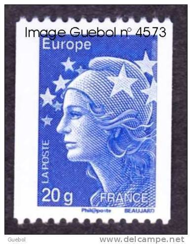 France N° 4573 ** Marianne De Beaujard - Roulette De 20 Grammes Gommée, Bleu Pour L'Europe CEE - Neufs