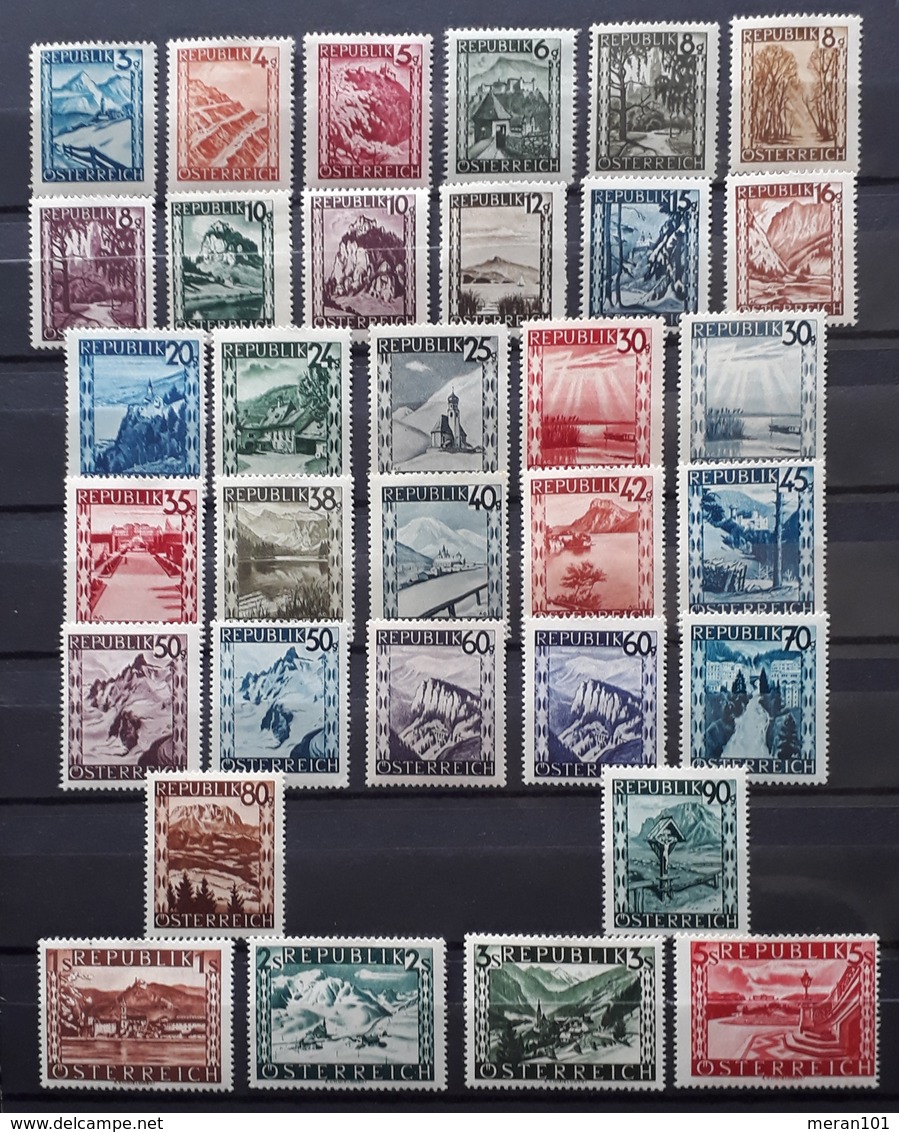 Landschaftsbilder 1945, ANK 738-770, MNH Postfrisch - Unused Stamps