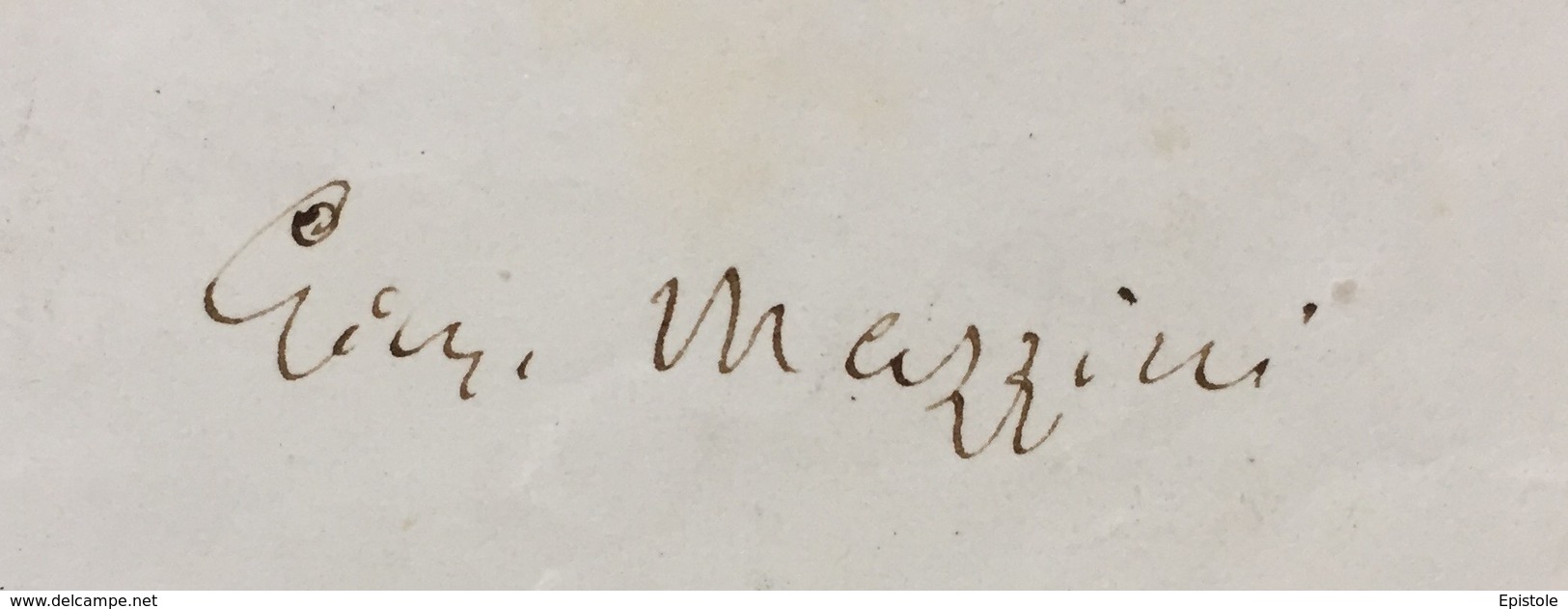 Giuseppe MAZZINI - Patriota- Rara Lettera Autografa Firmata Della Repubblica Romana - Lettre Autographe Signée - Altri & Non Classificati