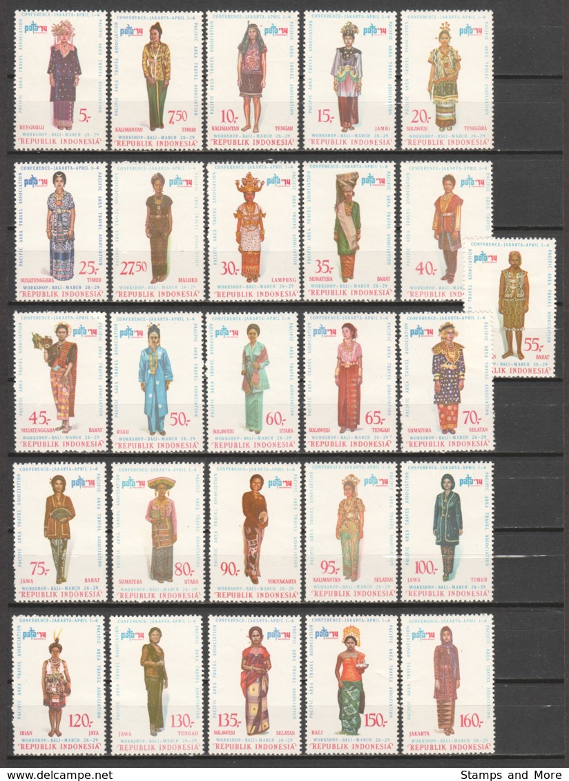 Indonesia 1974 Mi 751-776 MNH FOLKLORIC DRESSES (2) - Indonesia