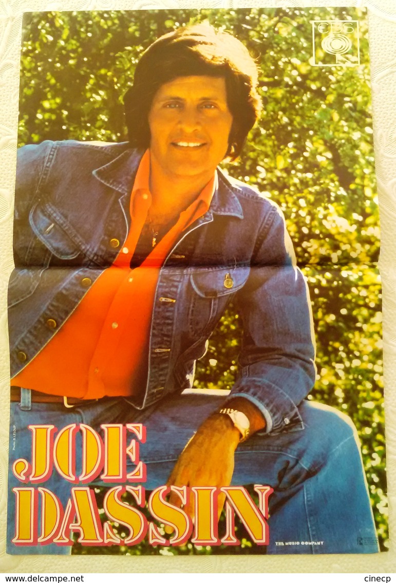 AFFICHE ORIGINALE CHANTEUR JOE DASSIN - CBS - THE MUSIC COMPANY - Manifesti & Poster