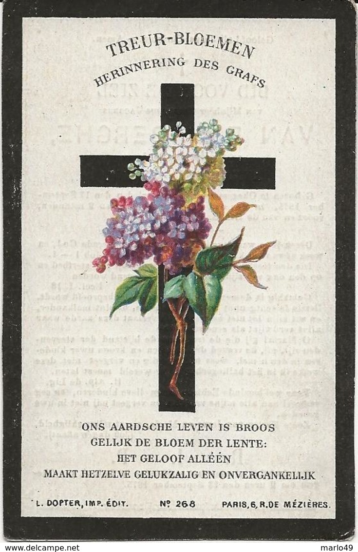 DP. CORNELIUS VAN DEN BERGHE ° OKEGEM - + 1875 - 68 JAAR - Godsdienst & Esoterisme