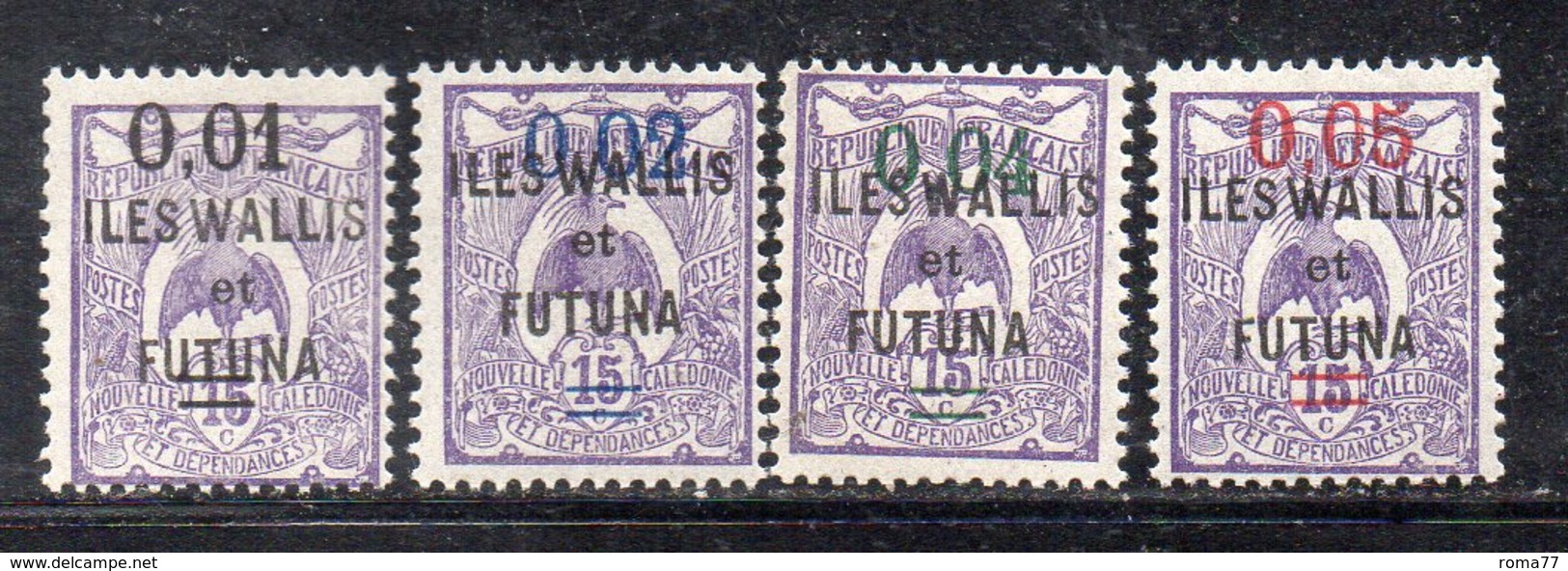 APR4469 - WALLIS ET FUTUNA 1922, Yvert N. 26/29  *  Gomma Difettosa (2380A) . - Nuovi