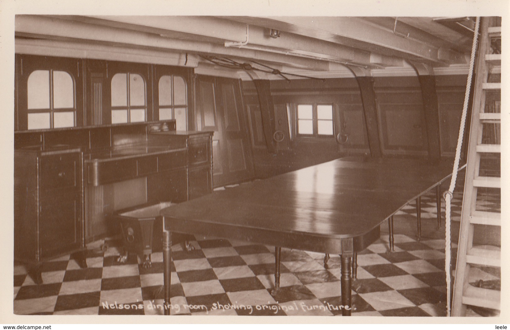 BO71. Vintage Postcard. HMS Victory. Nelson's Dining Room With Original Furniture. - Oorlog