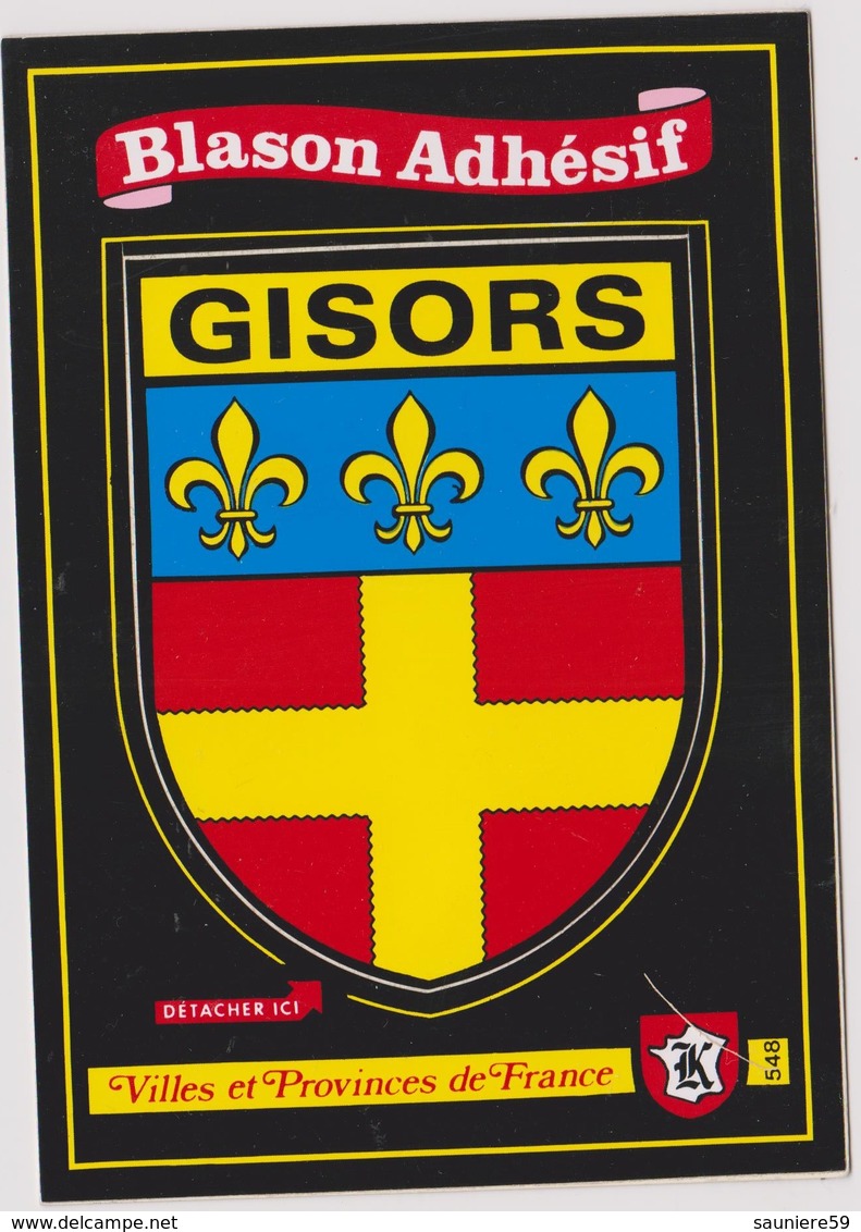 CP BLASON ECUSSON AUTOCOLLANT ADHESIF GISORS - Gisors