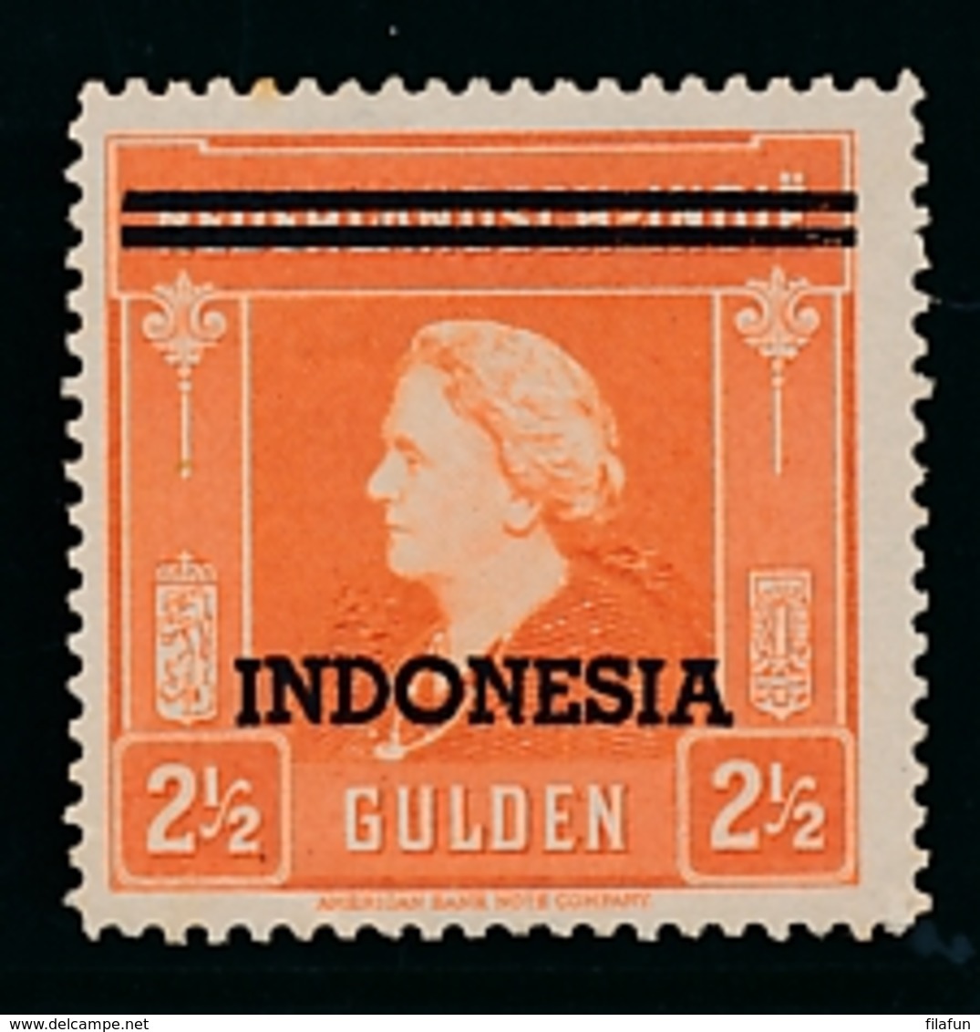 Nederlands Indië / Indonesia - 1948 - Indonesia Opdruk 15ct - Fl2,50 Unused MH/MNH - Indes Néerlandaises