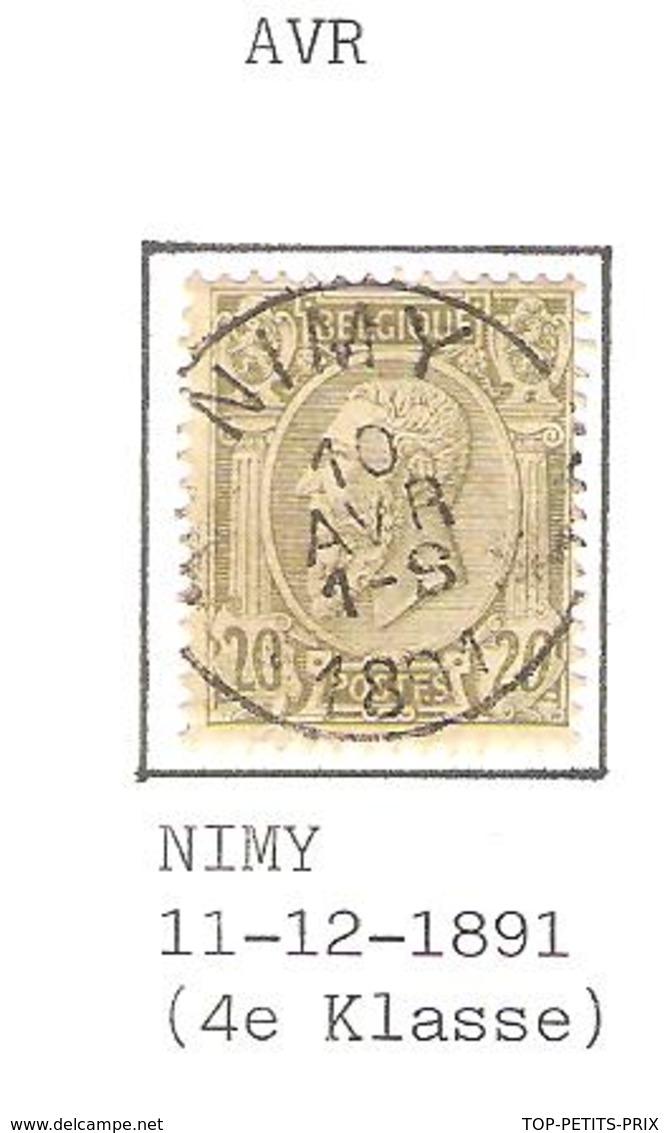 REF76/ TP 47 C.Nimy 10/AVR/1-S/1891 - 1884-1891 Leopoldo II