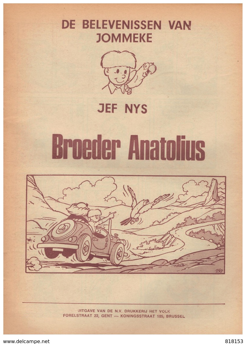 De BELEVENISSEN Van JOMMEKE  BROEDER ANATOLIUS  Nr.54   JEF NYS - Jommeke