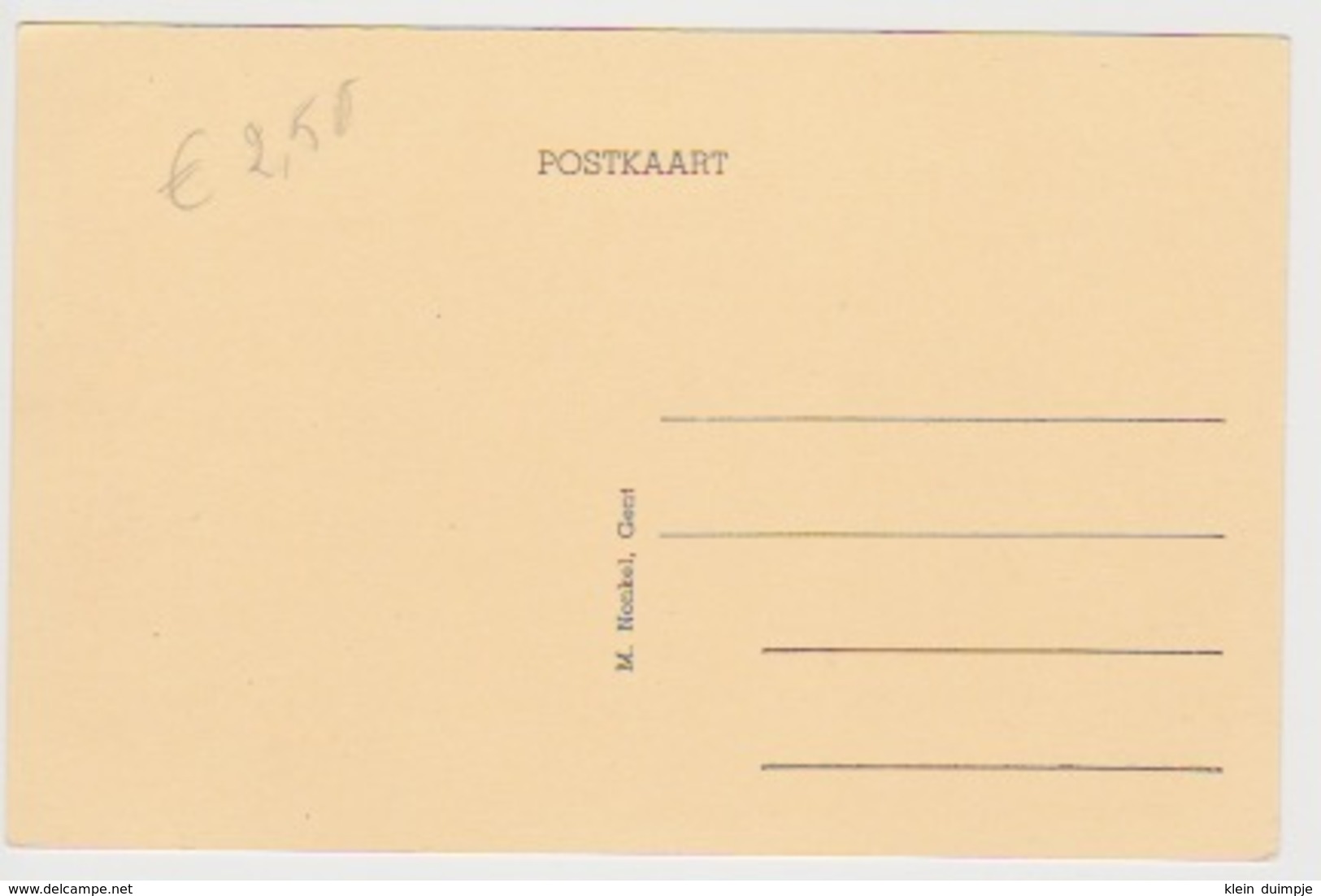 Postkaart St Amandsberg. Achterstraat. Ongelopen. - Gent