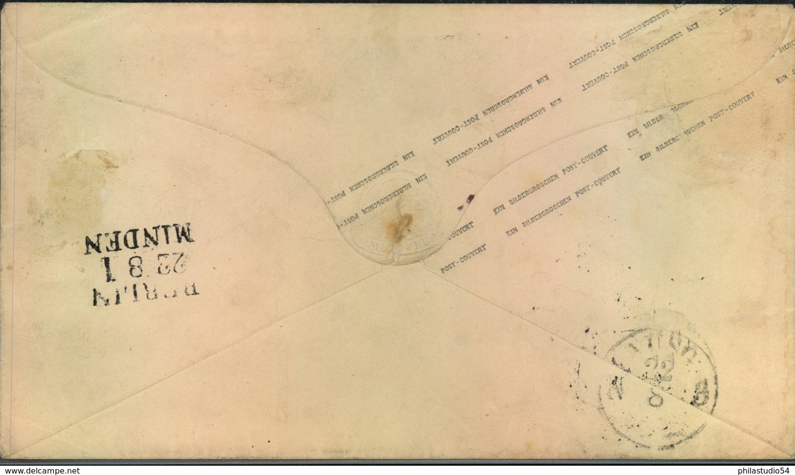 MAGDEBURG, Handschriftliche Aufgabe Auf 1 Sgr. GSU. BP "BERLIN-MINDEN" Rückseitig - Postal  Stationery