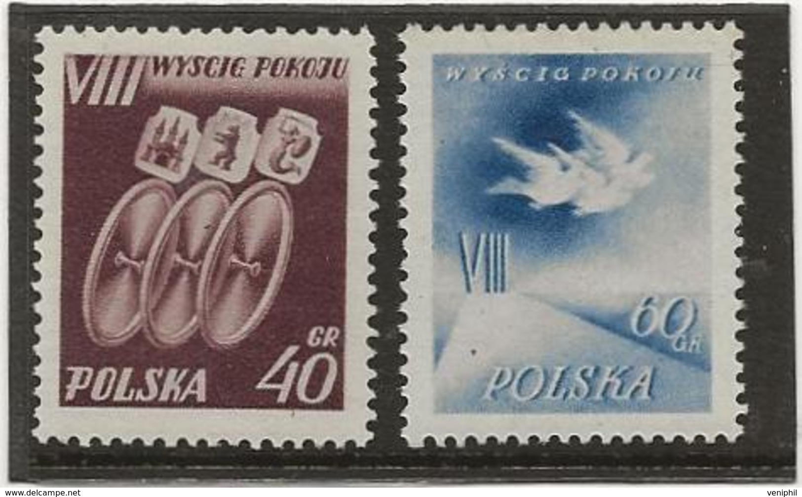 POLOGNE - N° 800 à 801 NEUF INFIME CHARNIERE -  ANNEE 1955 - Neufs