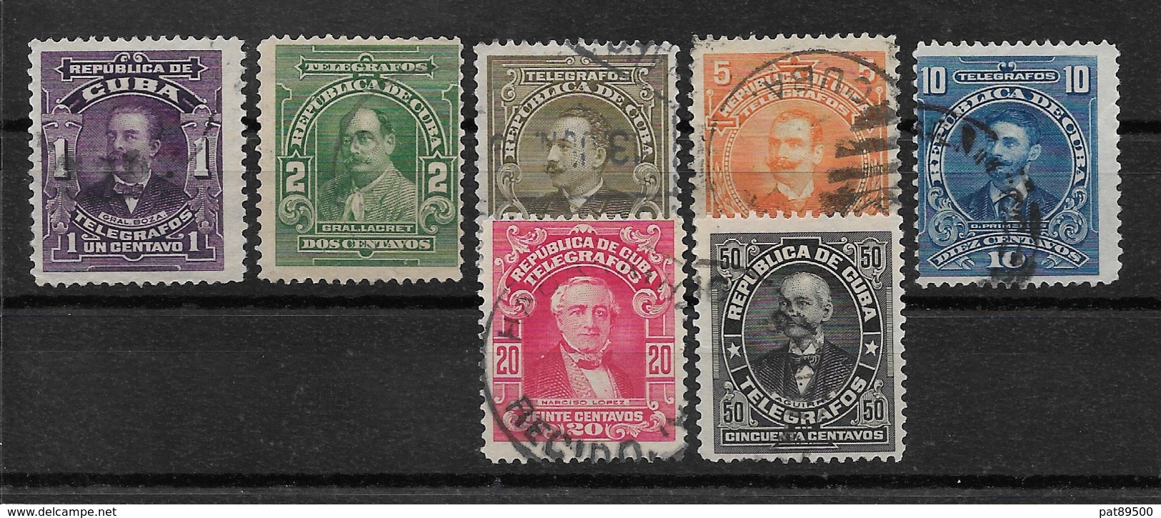 CUBA / TELEGRAPHE 1910 //série Complète YT 82 à 88 (# 83 NSG Pas Compté)  C* 2006 = 9.oo Euro / - Telegraafzegels