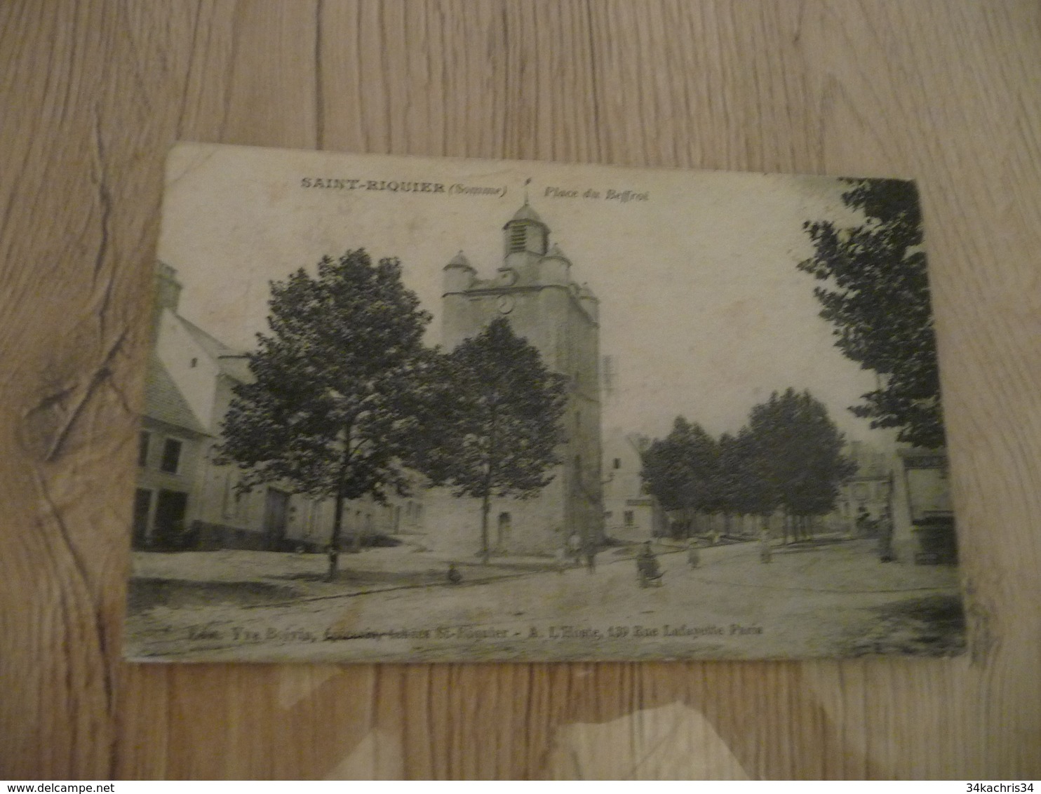 CPA 80 Somme Saint Riquier Place Du Beffroi - Saint Riquier