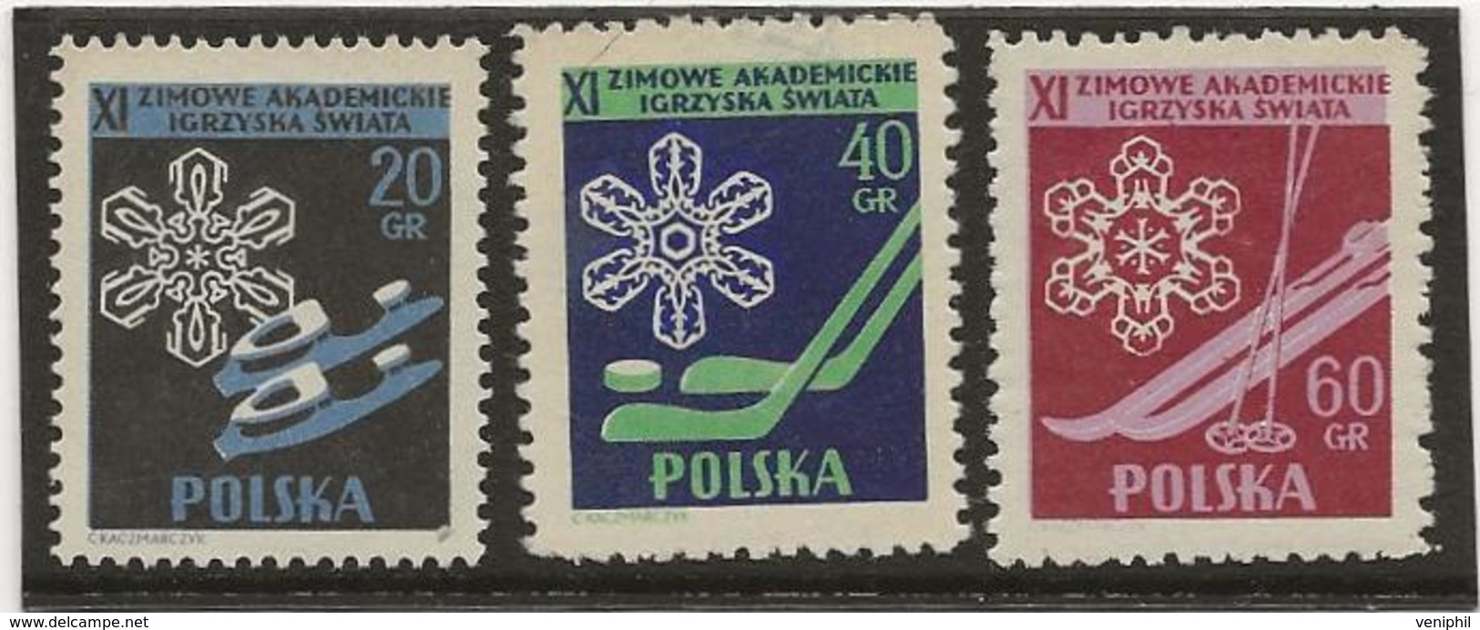 POLOGNE - N° 852 à 854 NEUF INFIME CHARNIERE -  ANNEE 1956 - Unused Stamps