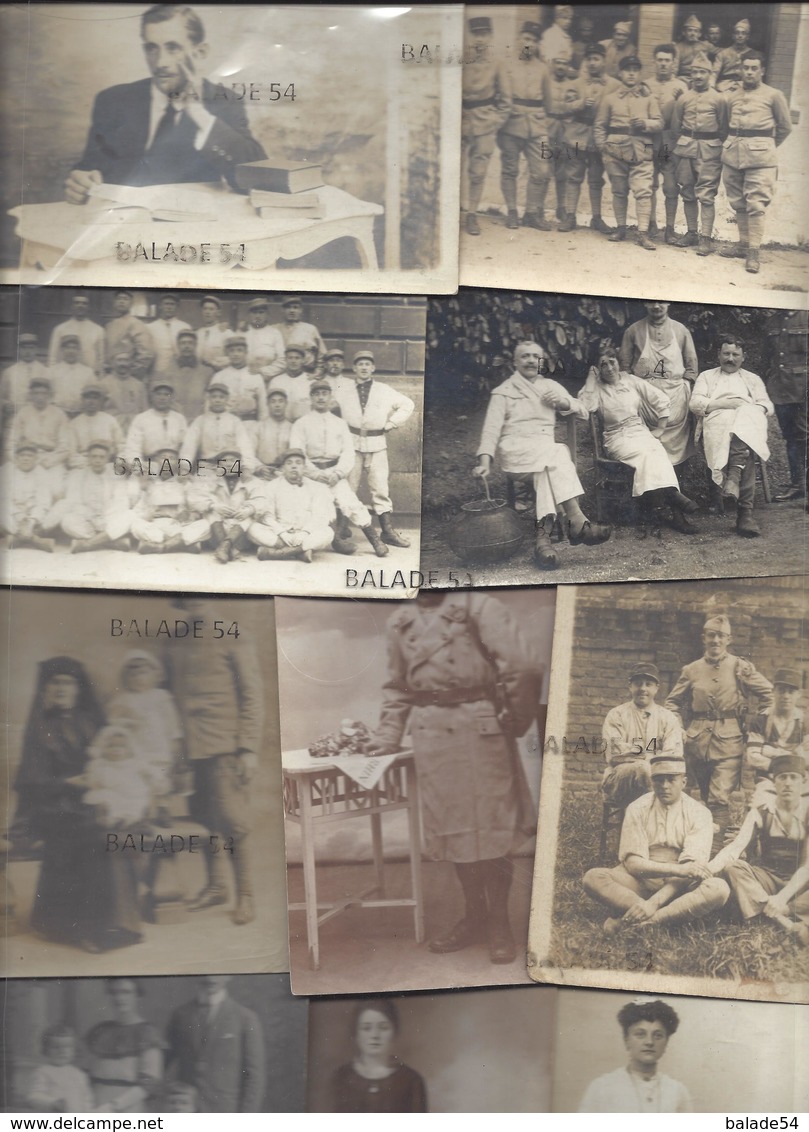 Lot De + De 200 Cartes Postales - Photographies Anciennes (soldats, Enfants, Familles... Voir échantillon) - Photographie