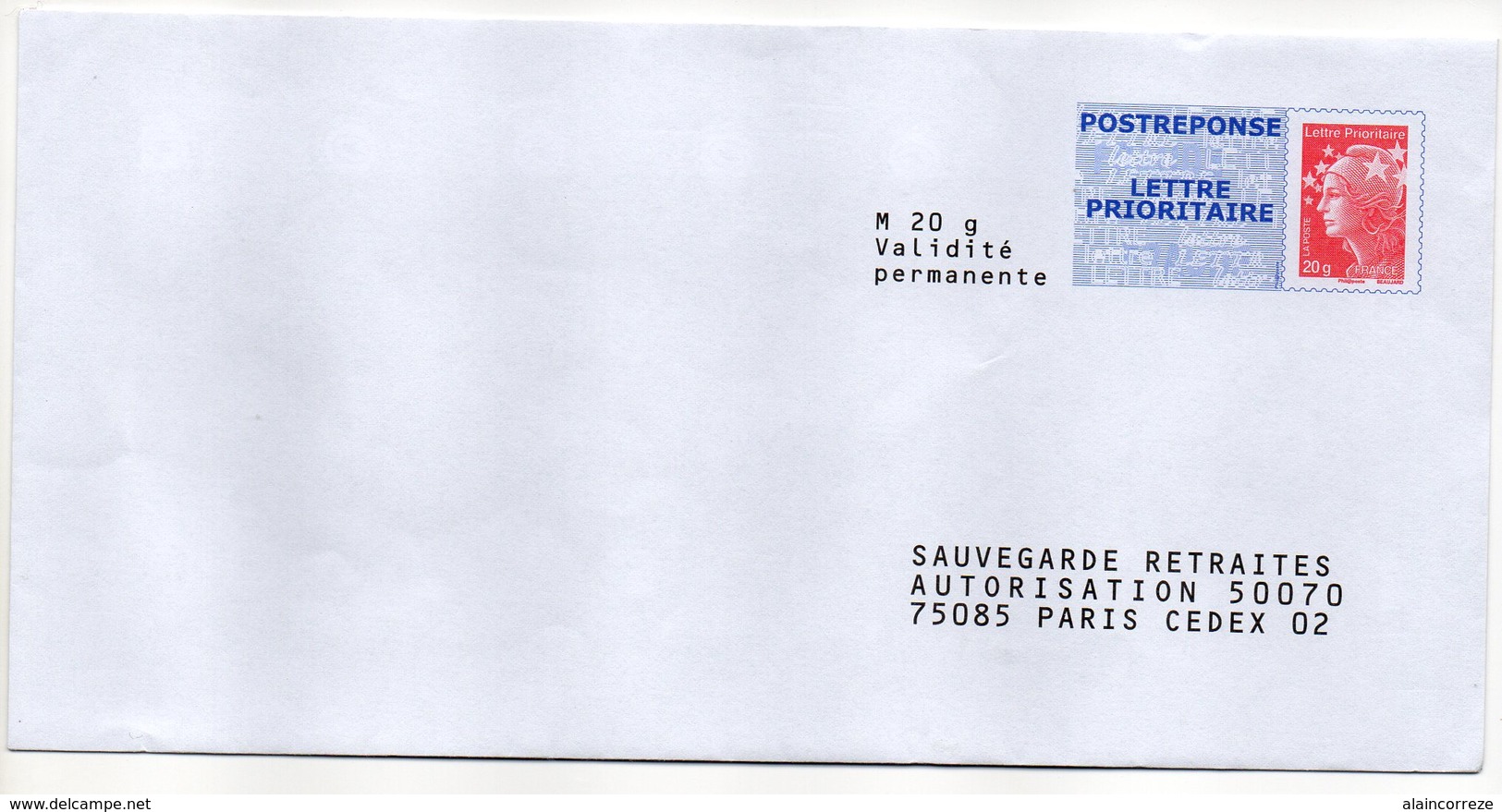 Entier Postal PAP POSTREPONSE PARIS SAUVEGARDE RETRAITES - Prêts-à-poster:reply