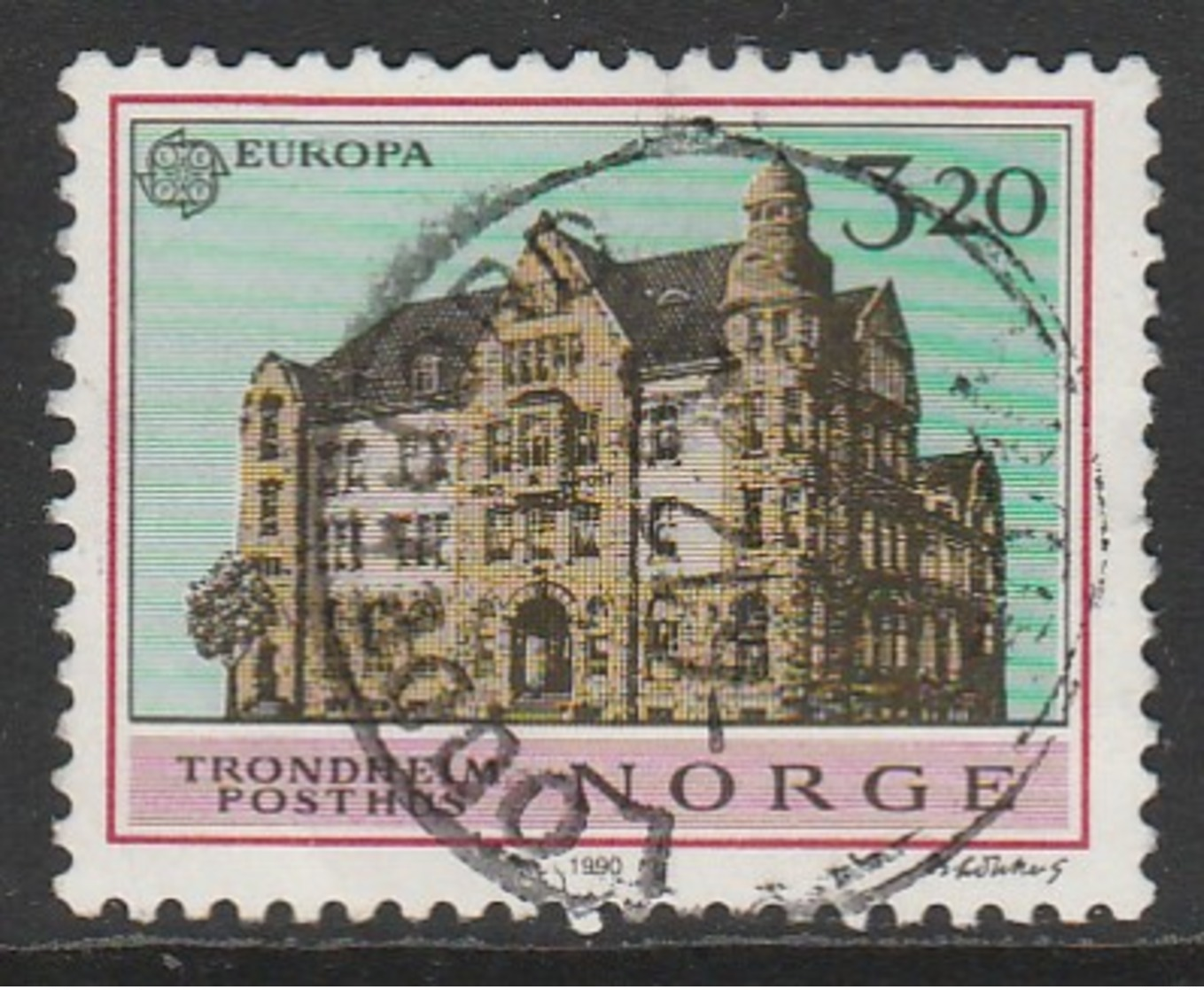 Norway 1990 EUROPA Stamps - Post Offices 3.20 Kr Multicoloured SW 1063 O Used - Used Stamps