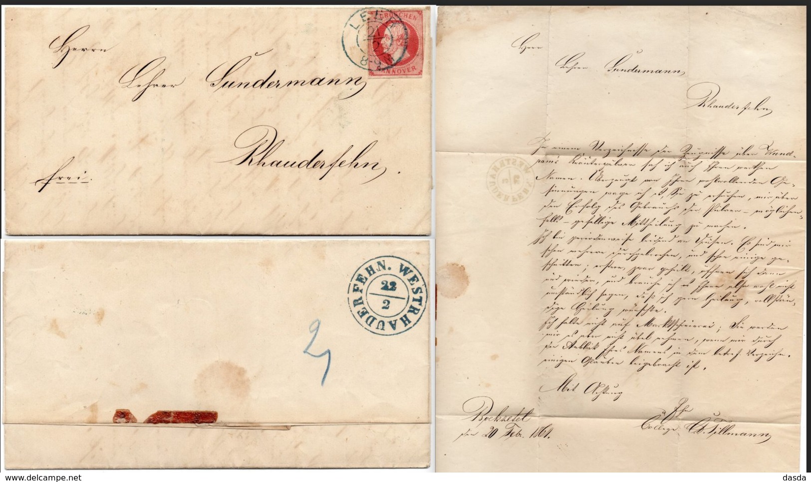 Hannover Brief Gelaufen Leer - Westrhauderfehn - Hannover