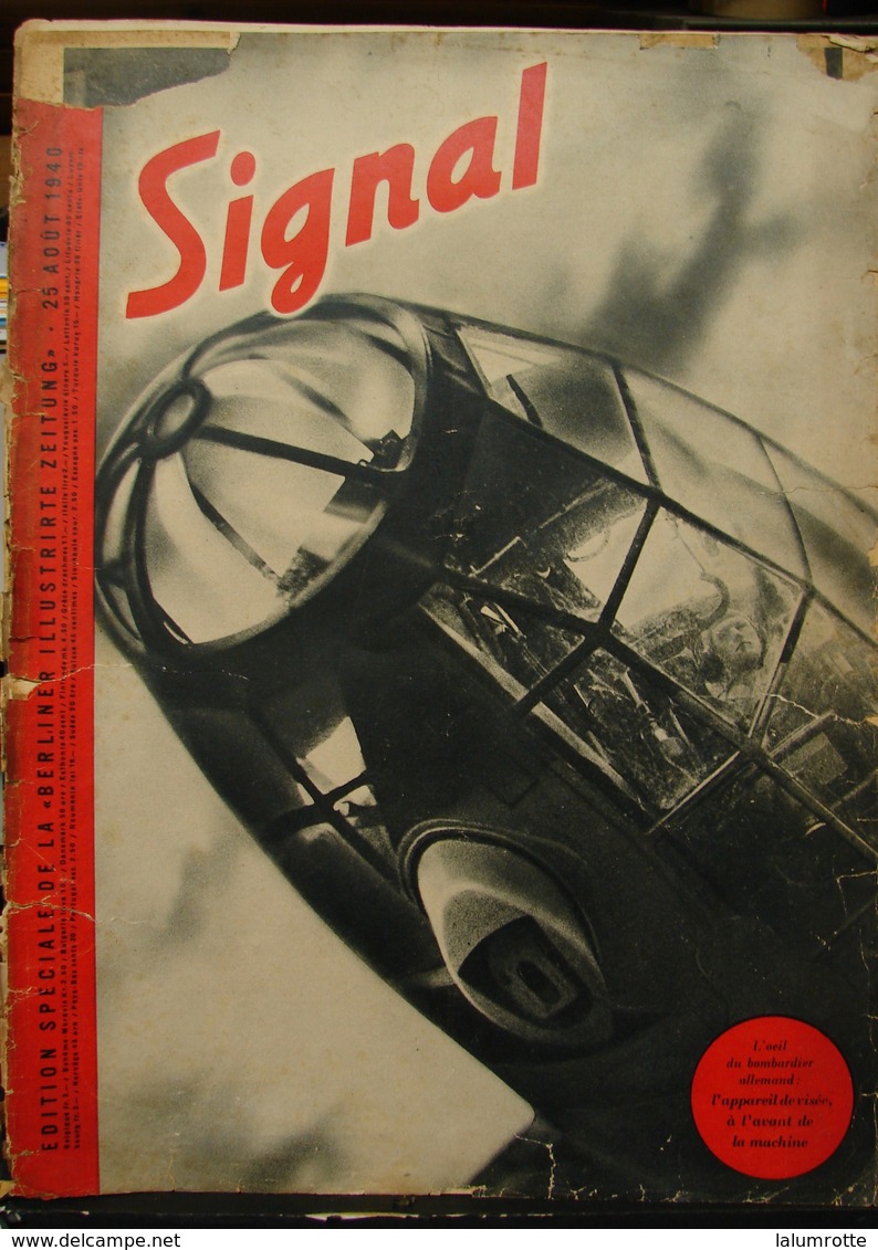 MilDoc. 81.  Revue De Propagande Allemande SIGNAL 25 Août 1940. L'oeil Du Bombardier Allemand - 1939-45