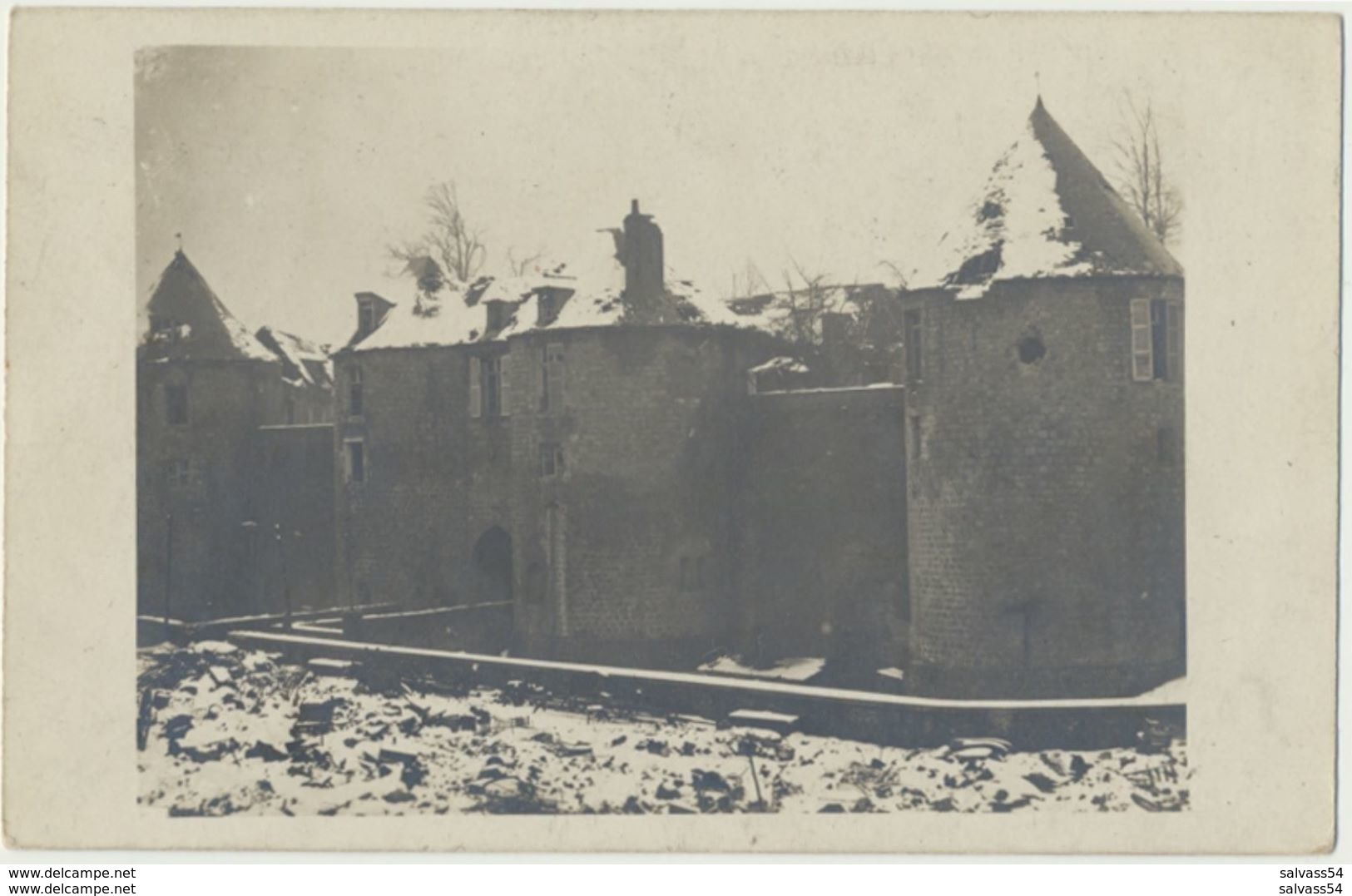80) PERONNE : Carte-Photo Allemande - Château De La Tour (texte En Allemand Au Verso Voir Scan) (17.2.1917) - Peronne