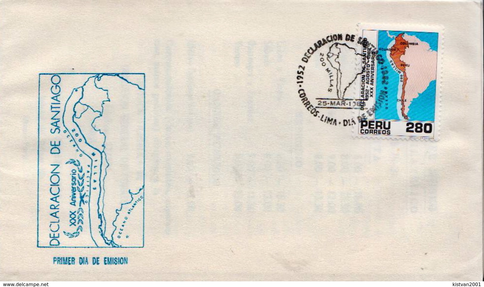 Peru Stamp On FDC - Peru