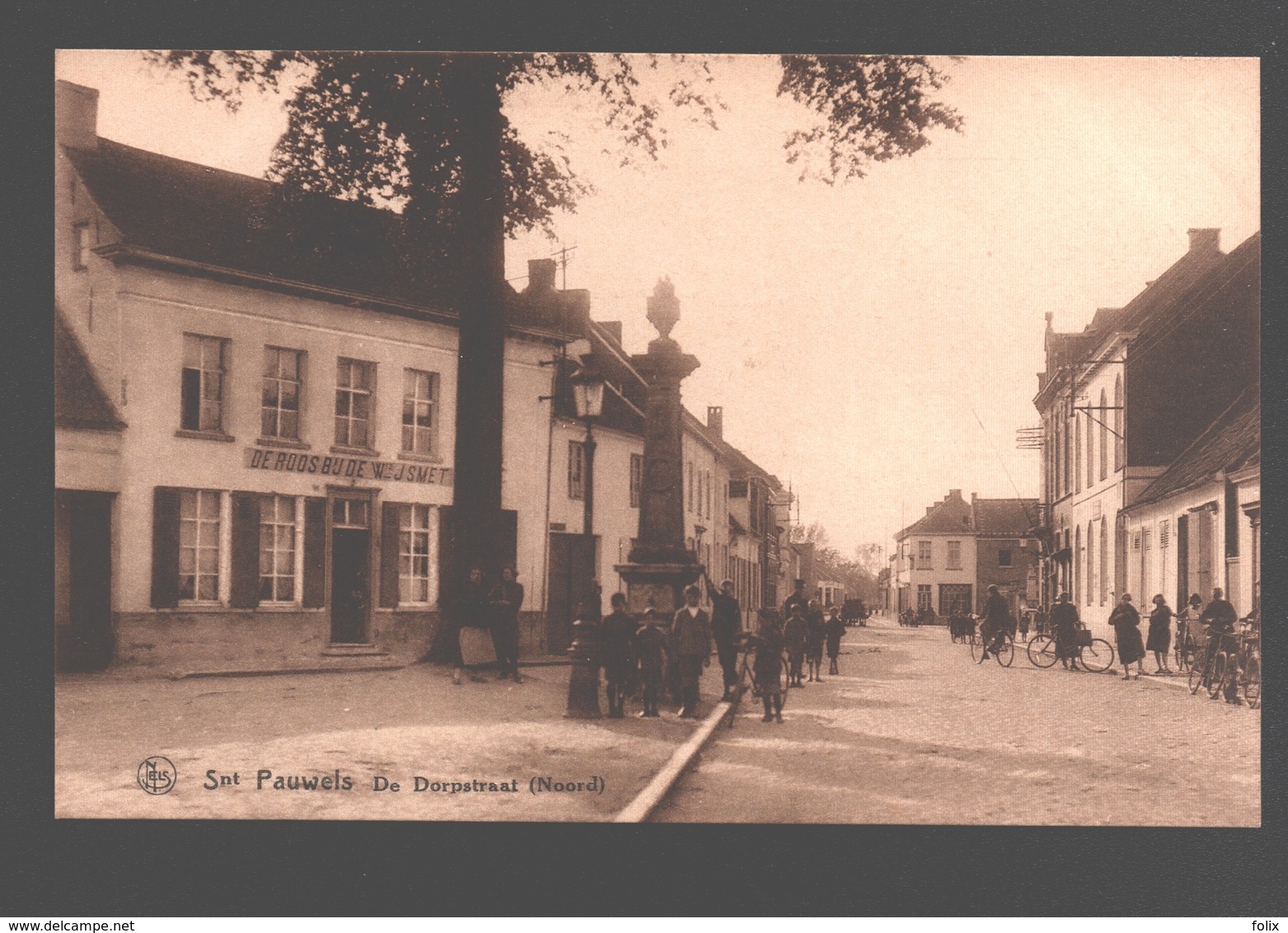 Sint Pauwels / Snt Pauwels - De Dorpstraat (Noord) - Zeer Geanimeerd - Uitg. Emile Beernaert, Lokeren - Sint-Gillis-Waas